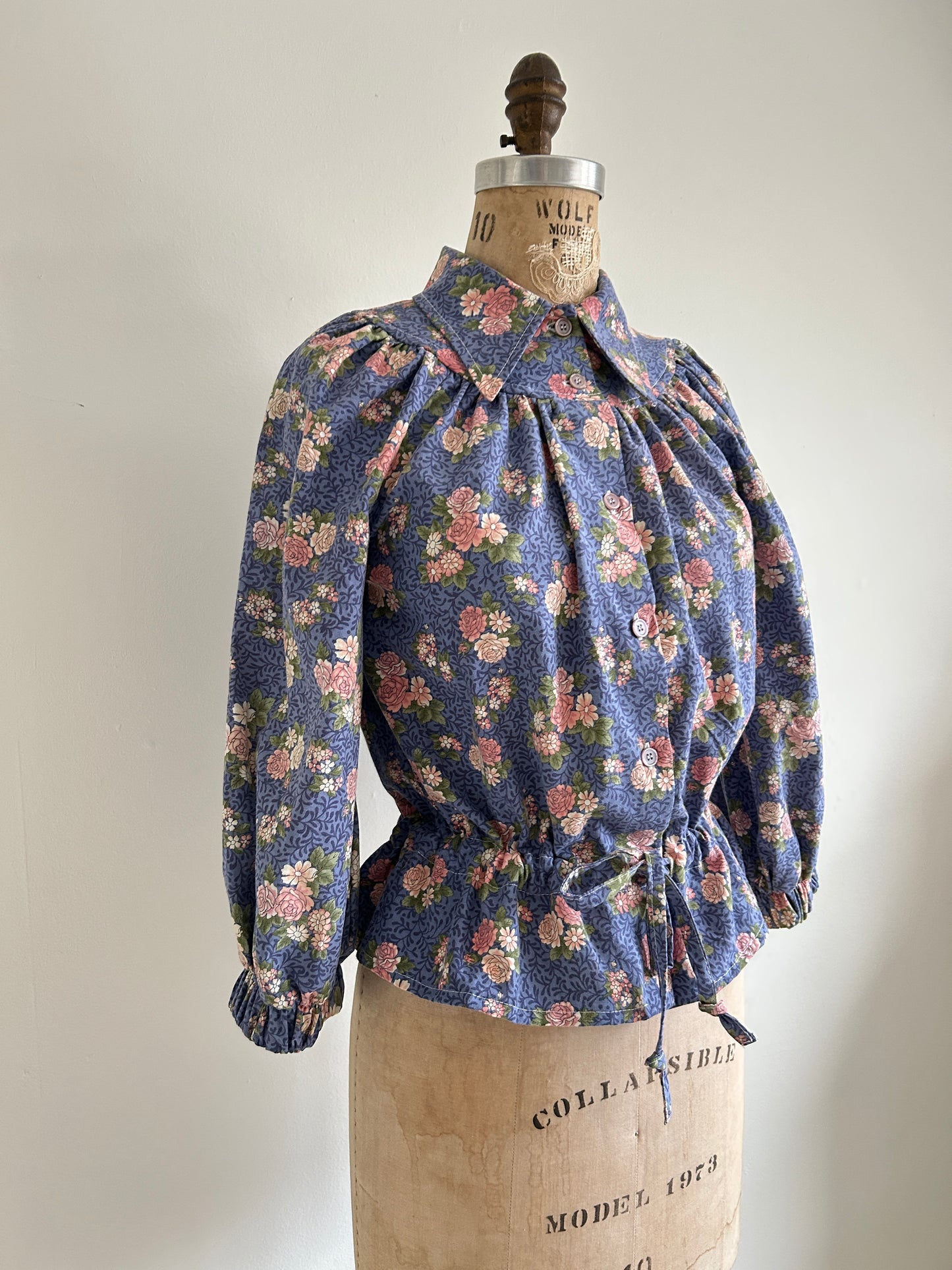Jorgen Blouse - One of a Kind Upcycled Cotton Buttondown Size XS #JOR1