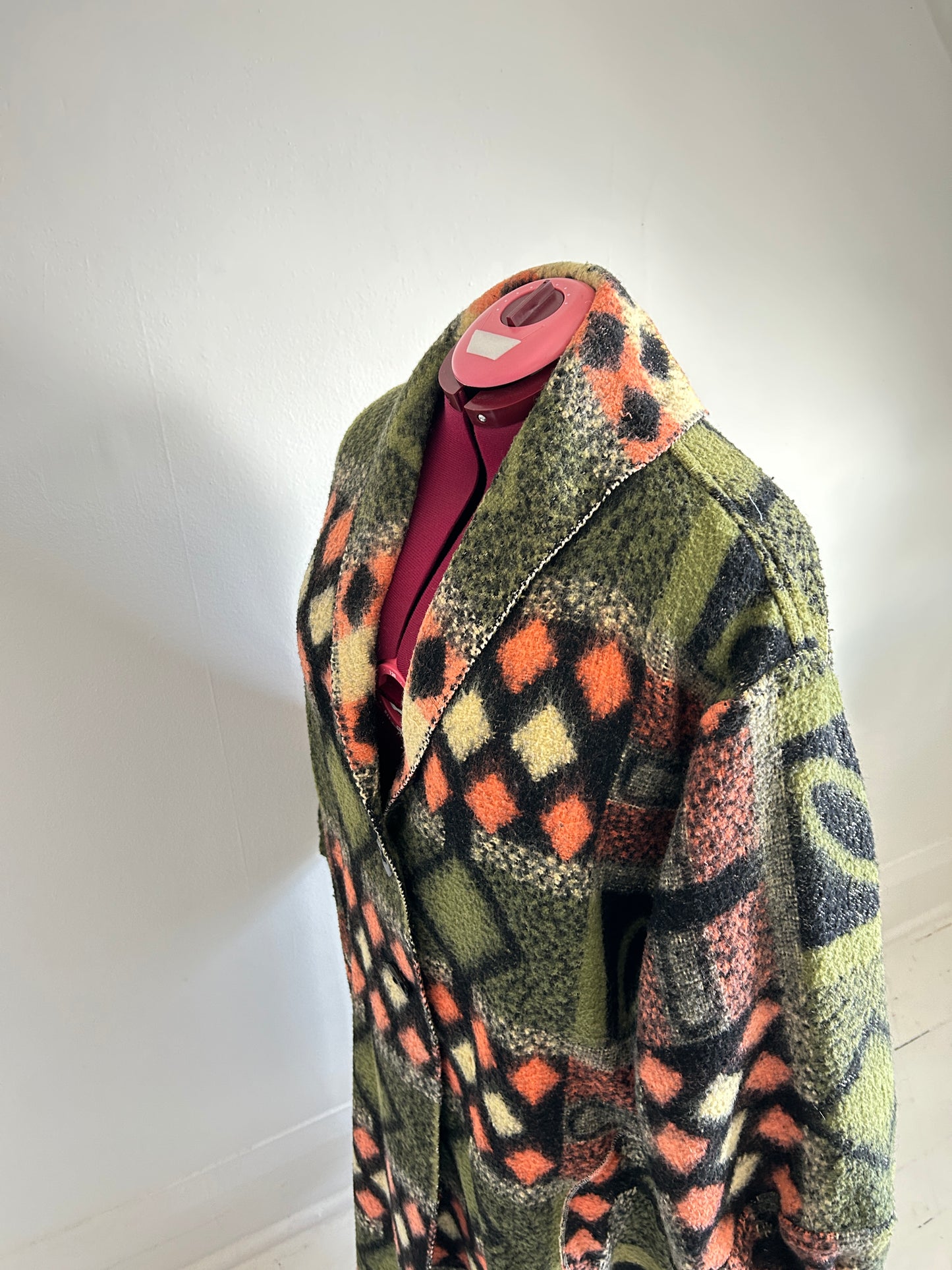 Vivianne Duster with Upcycled Vintage Blanket Size 2X/3X #CVDW23X55