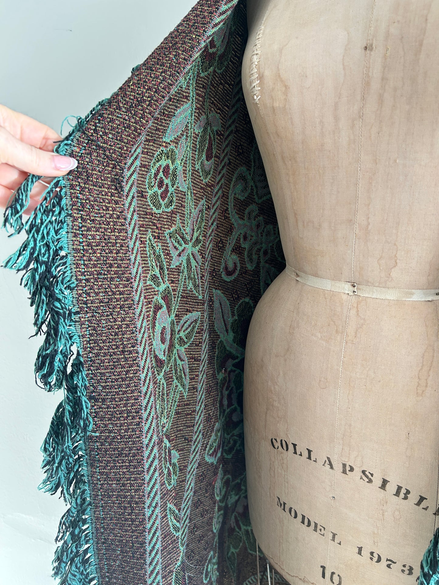 Vivianne Duster with Upcycled Throw Blanket Size XL/2X #VIVT12