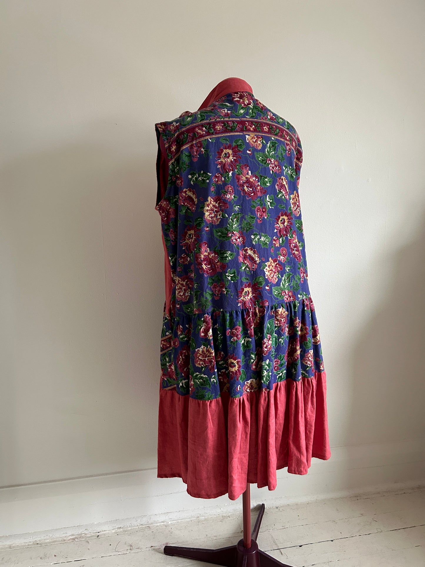 Carrie Dress - One of a Kind Vintage Cotton & Linen Textiles Size 2X/3X #CAR14