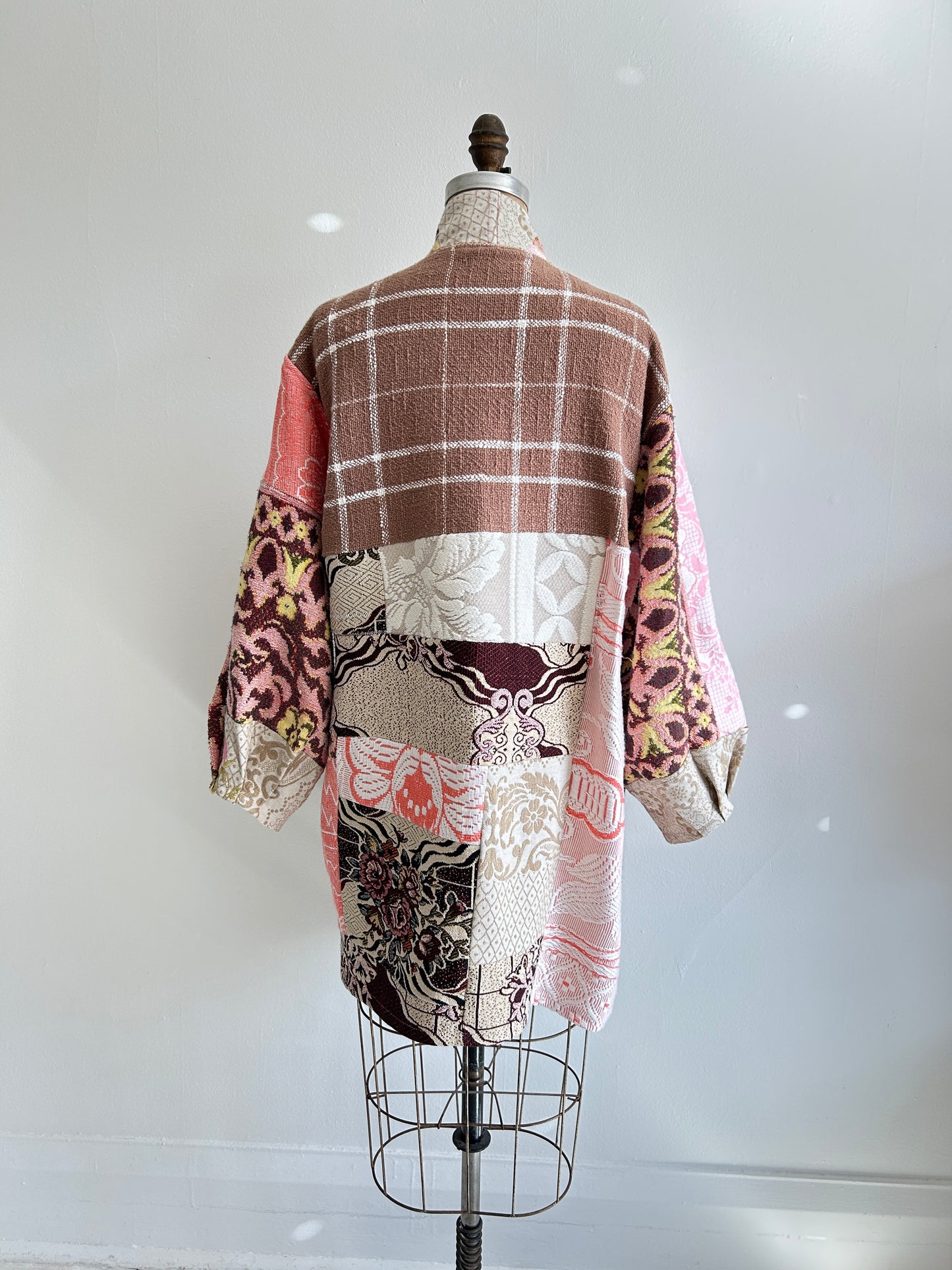 Vivianne Jacket with Upcycled Woven Throw Patchworked Size M/L #VIVT4