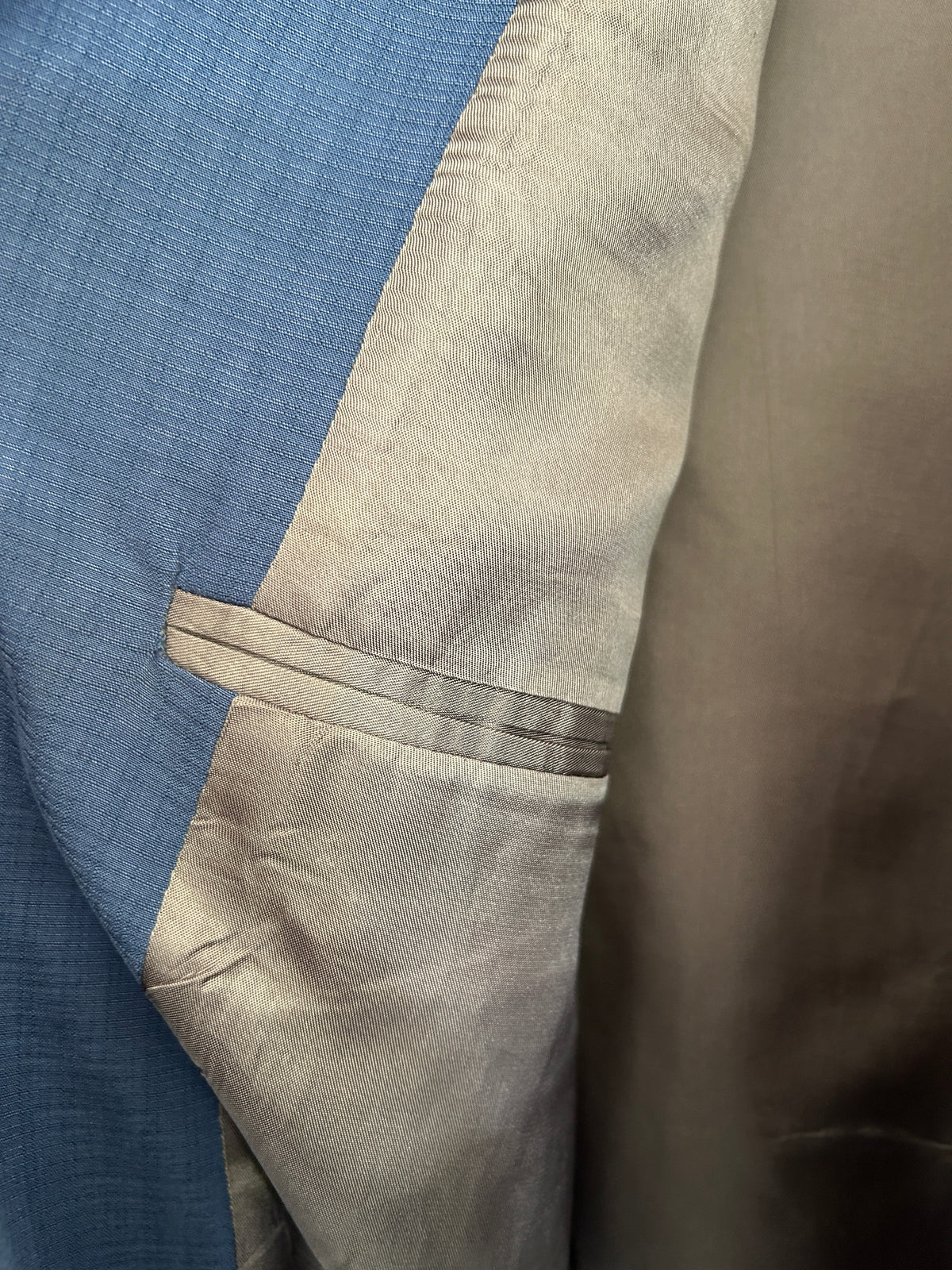 Cropped Upcycled L’Altro Vomo Blazer with Denim Belt Size L/XL #BLAZLXL4