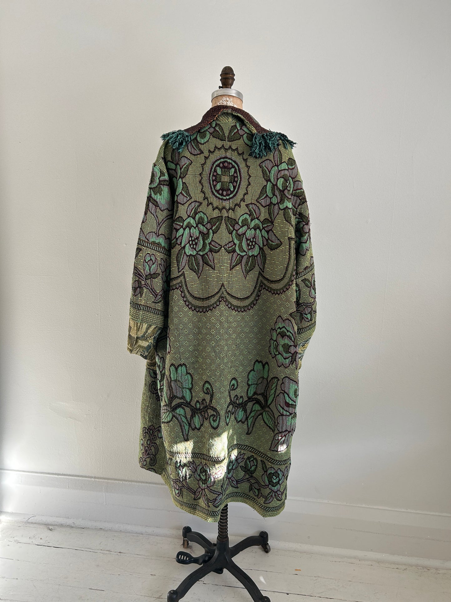 Vivianne Duster with Upcycled Throw Blanket Size XL/2X #VIVT12