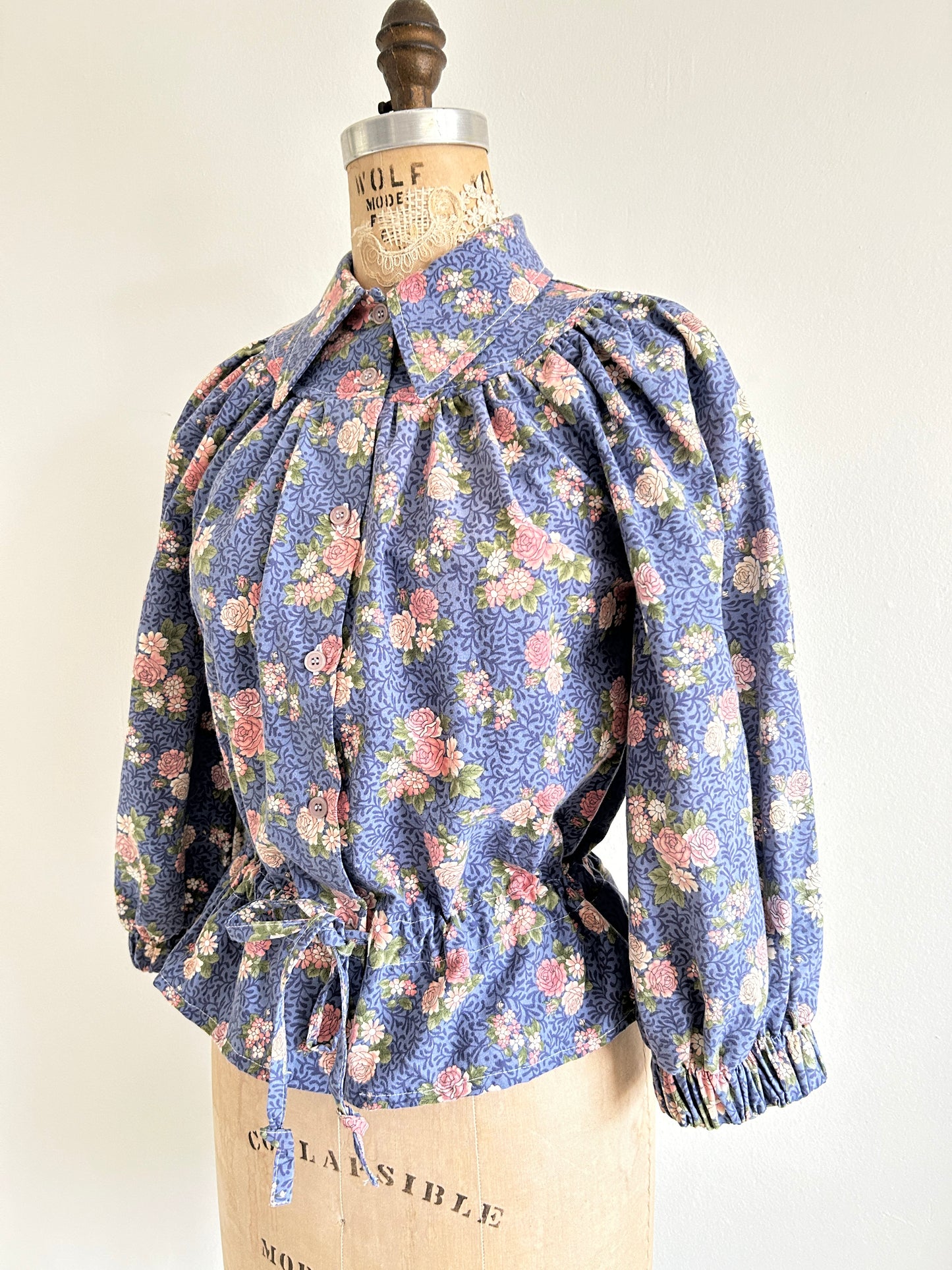 Jorgen Blouse - One of a Kind Upcycled Cotton Buttondown Size XS #JOR1