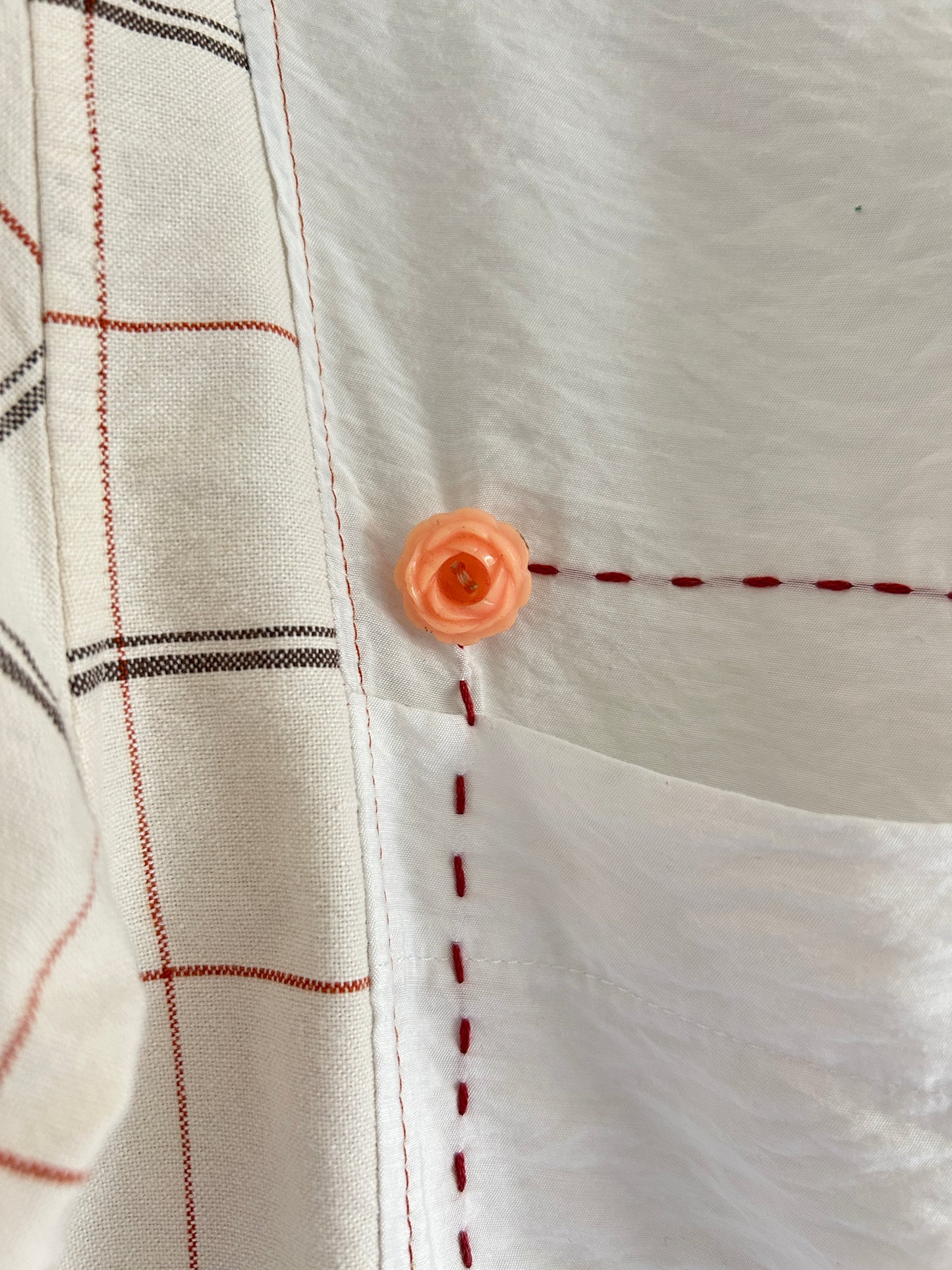 Reworked “Tuxedo Workwear” Buttondown Shirt with Handstitching M/L #TBML5