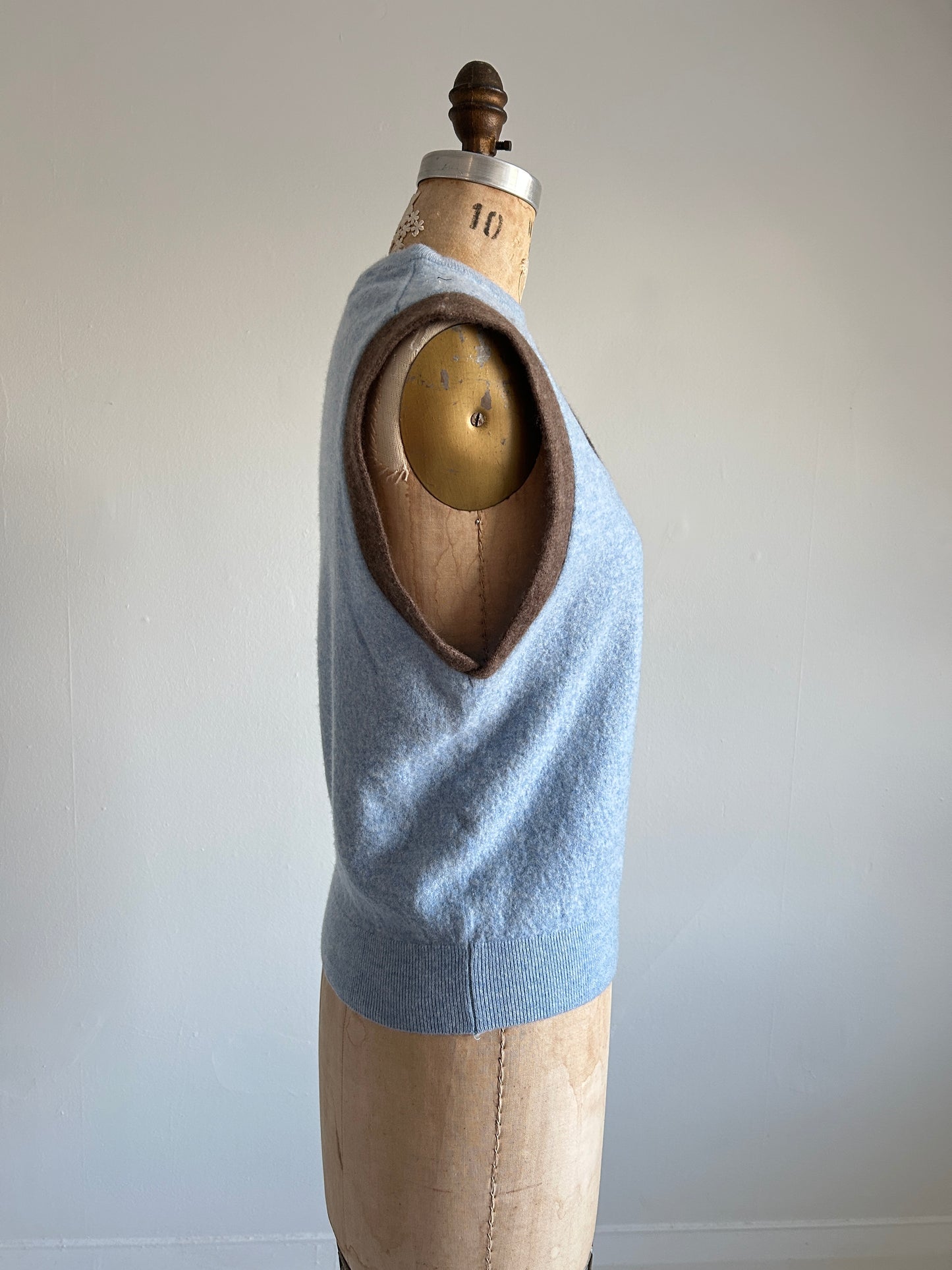 Abstract Art Patched Upcycled Cashmere Vest Size S/M #CAVSM20