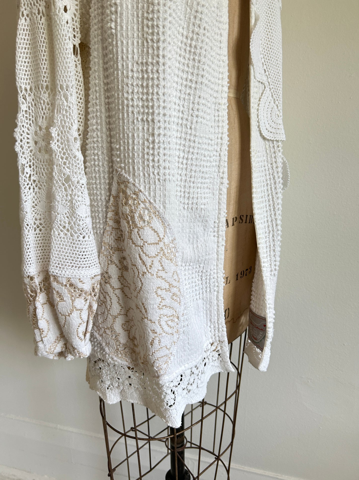 Vivianne Jacket with Vintage Chenille & Crochet Size M/L #VIVCH16