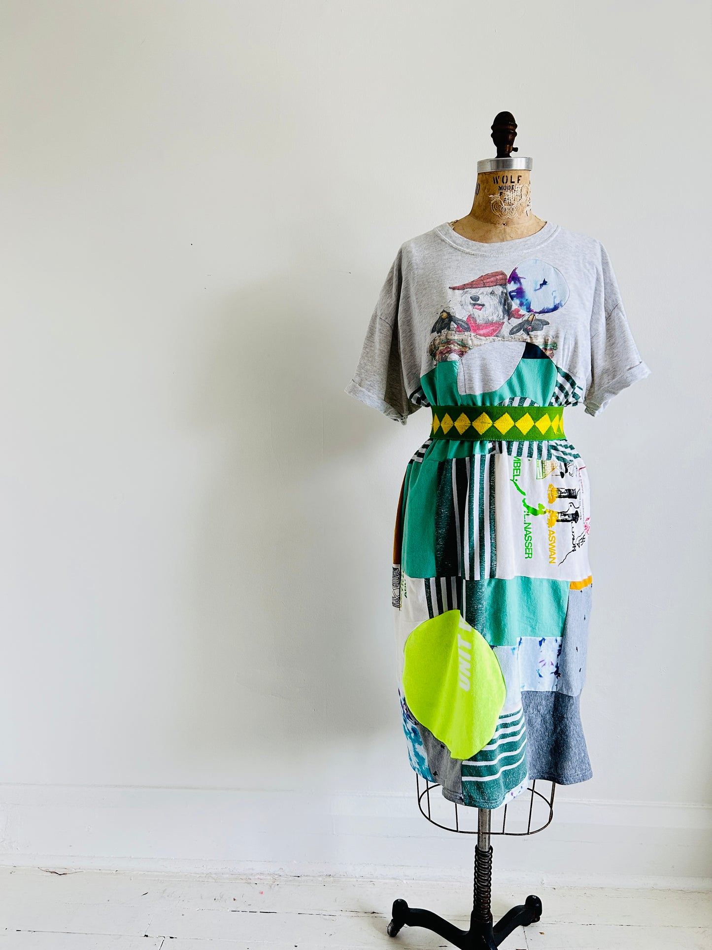 Vintage & Upcycled Tshirt Dress Size XL/2X #TDRESS4
