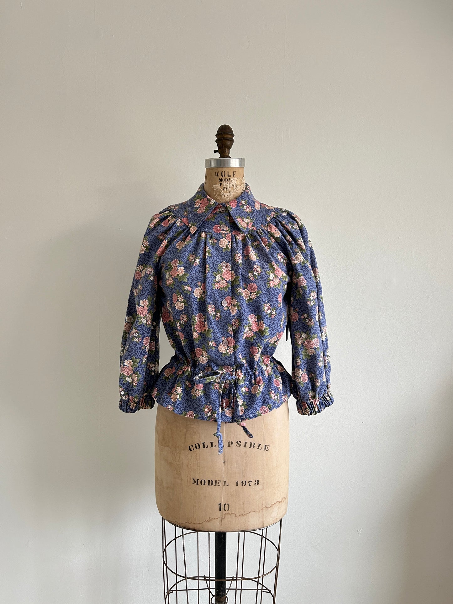 Jorgen Blouse - One of a Kind Upcycled Cotton Buttondown Size XS #JOR1