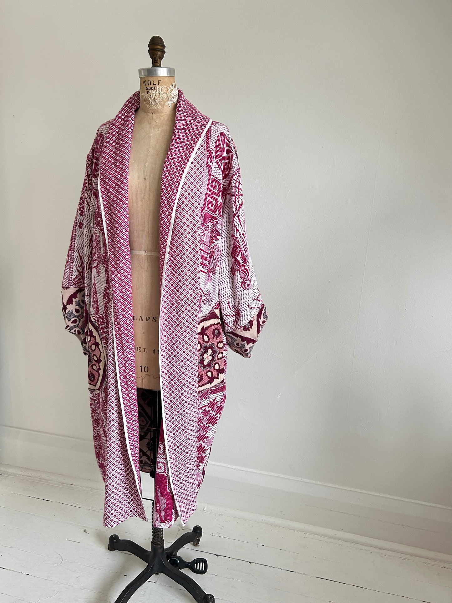 Vivianne Duster with Upcycled Throw Blanket Size XL/2X #CVDTX2X30