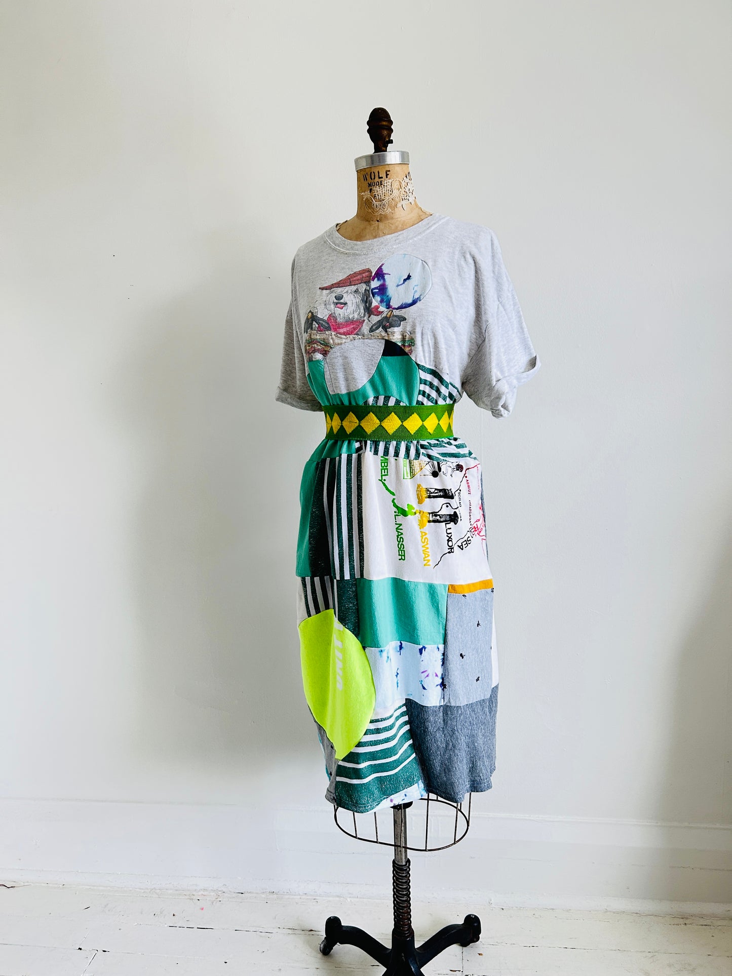 Vintage & Upcycled Tshirt Dress Size XL/2X #TDRESS4