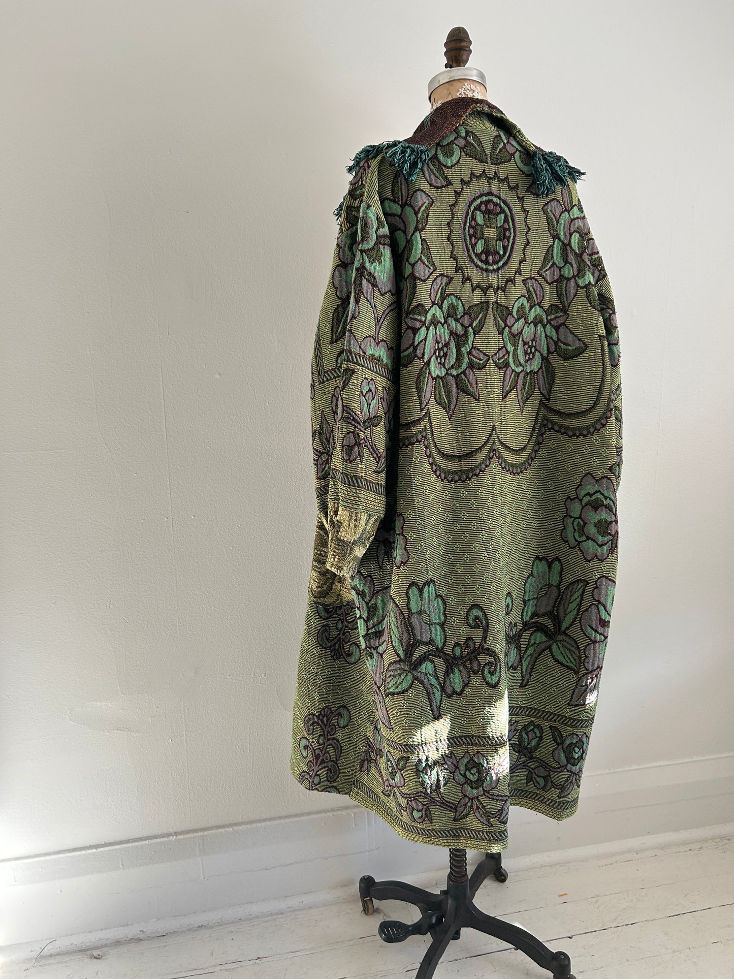 Vivianne Duster with Upcycled Throw Blanket Size XL/2X #VIVT12