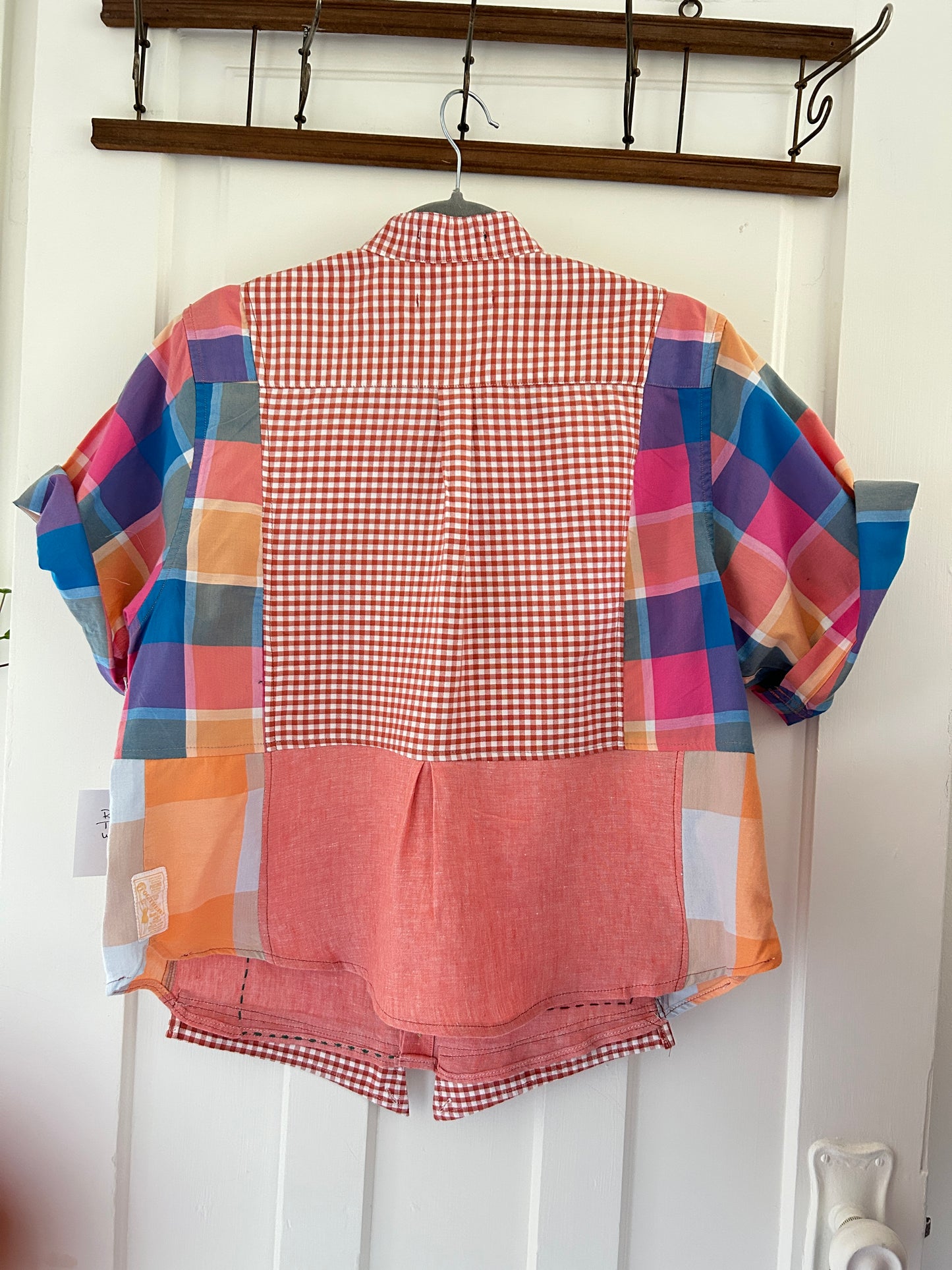 Reworked “Tuxedo Workwear” Buttondown Shirt with Handstitching XL/2X #TBX2X4