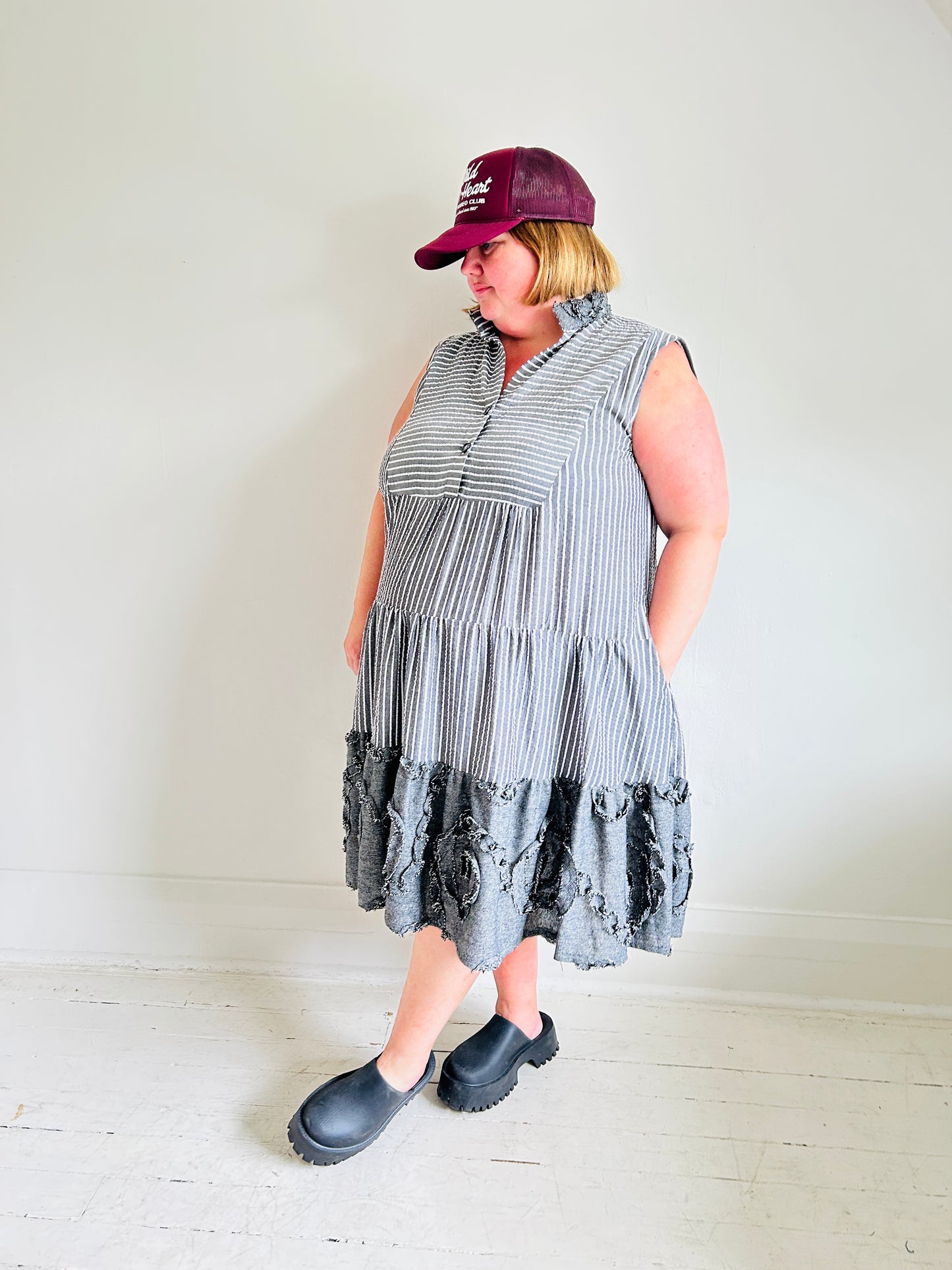 Carrie Dress - One of a Kind Vintage Textiles Size 2X/3X #CAR16