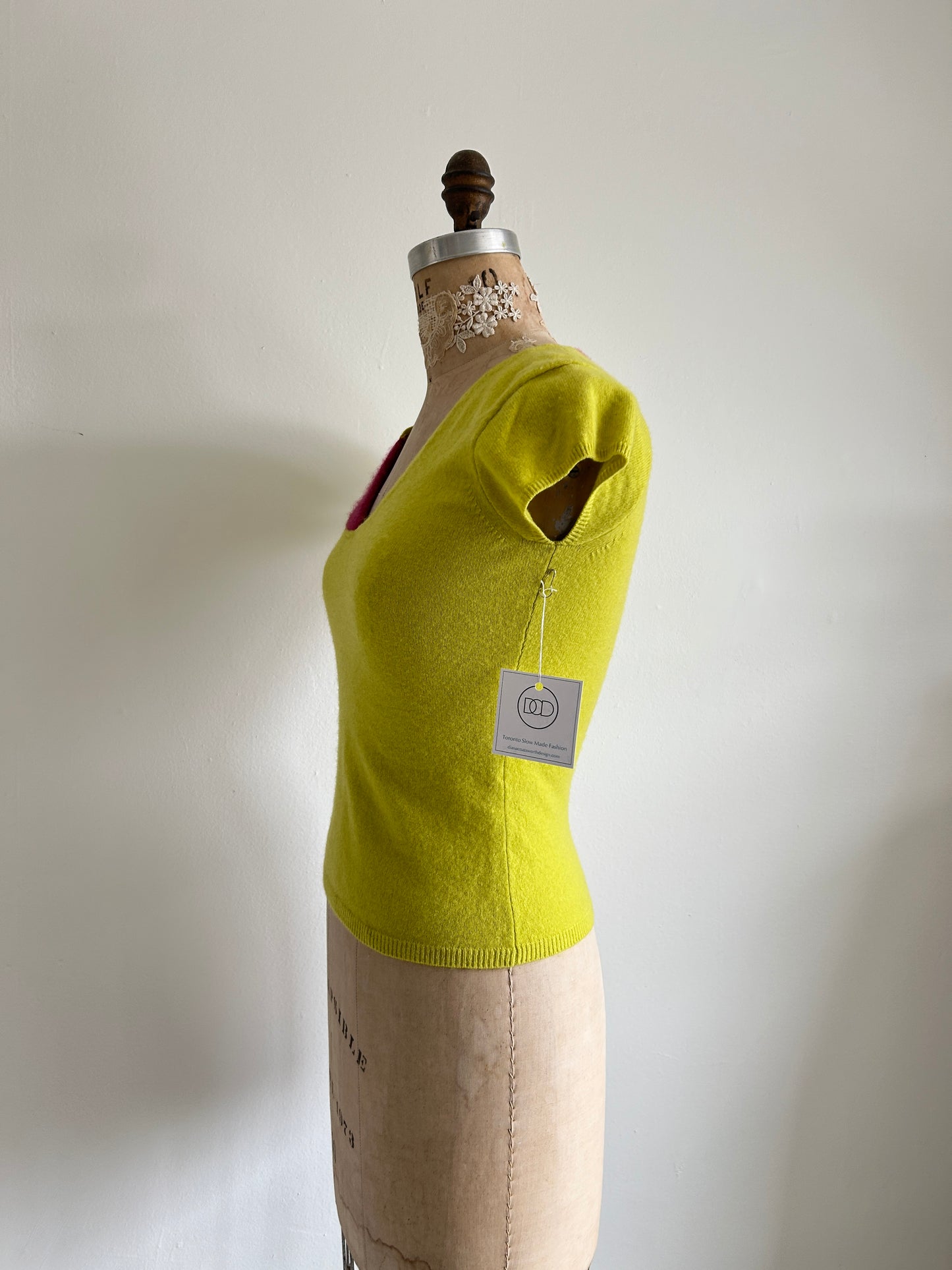 Abstract Art Patched Upcycled Cashmere Size XS #ART1