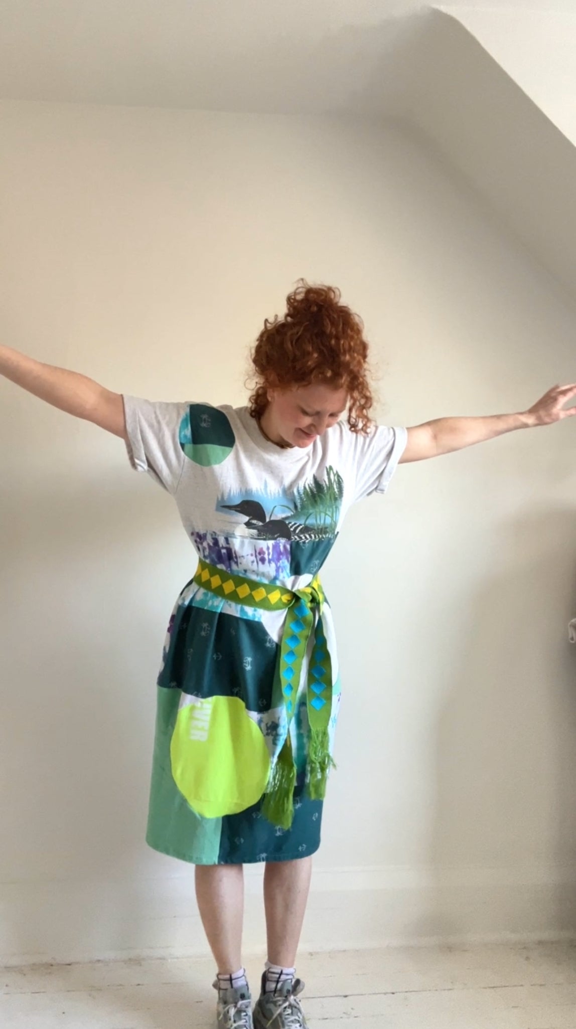 Vintage & Upcycled Tshirt Dress Size M/L #TDRESS2
