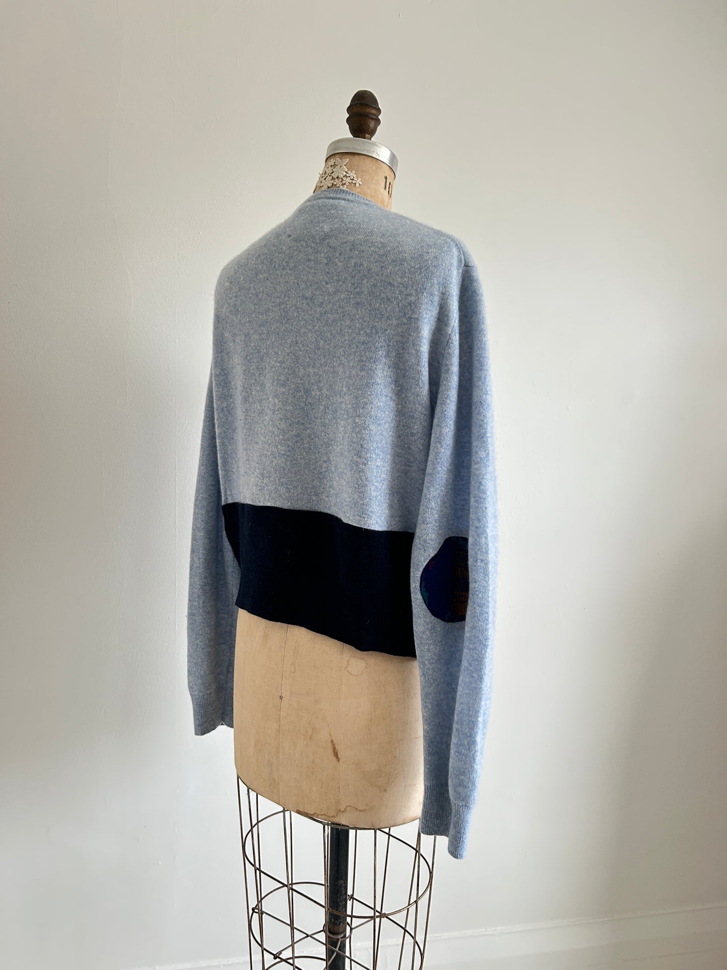 Abstract Art Patched Upcycled Cashmere Sweater L/XL #ART21