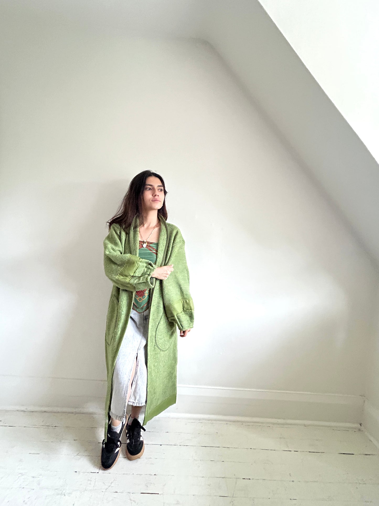 Vivianne Duster with Upcycled Vintage Wool Size S/M #VIVW7