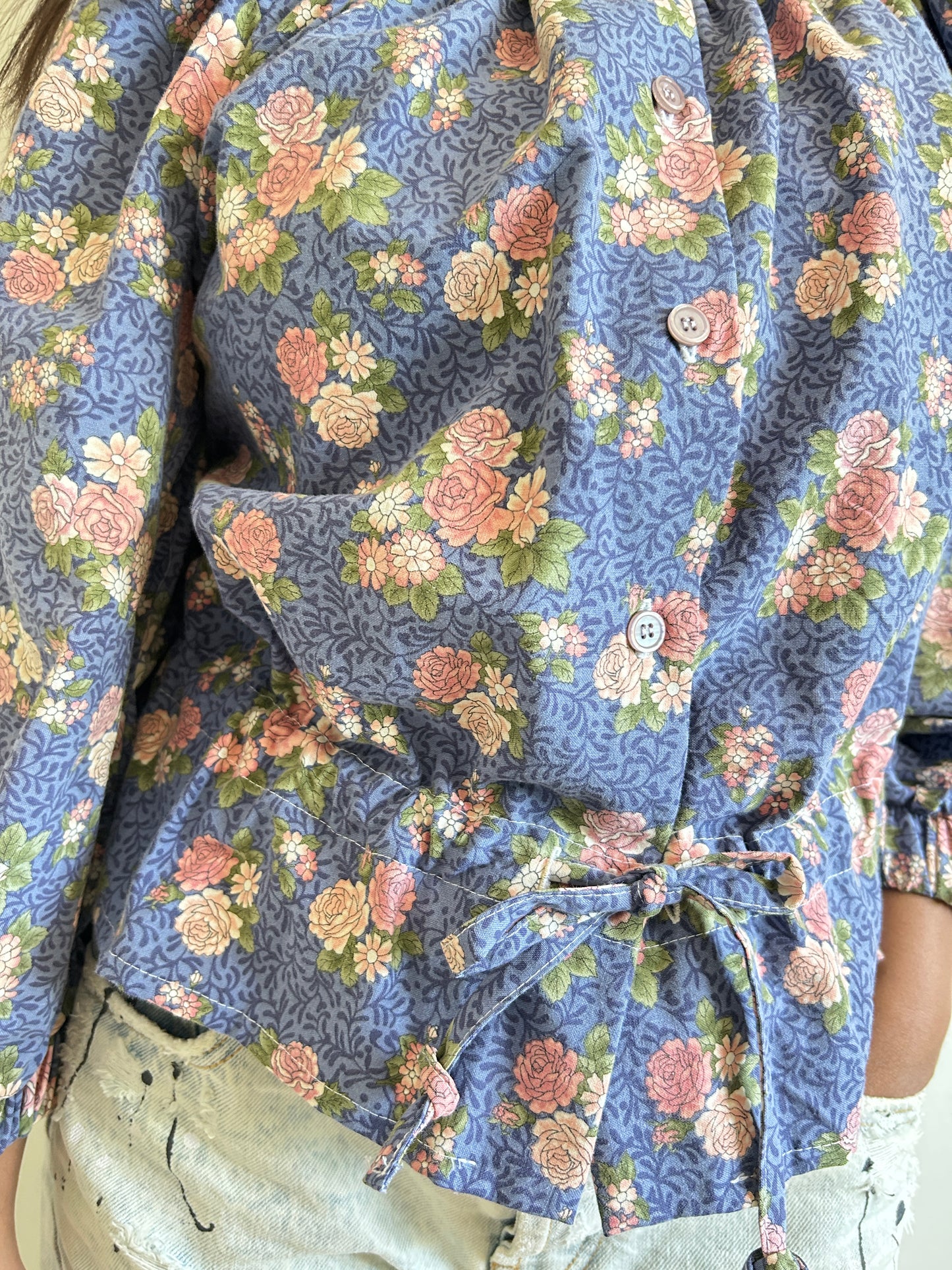 Jorgen Blouse - One of a Kind Upcycled Cotton Buttondown Size XS #JOR1