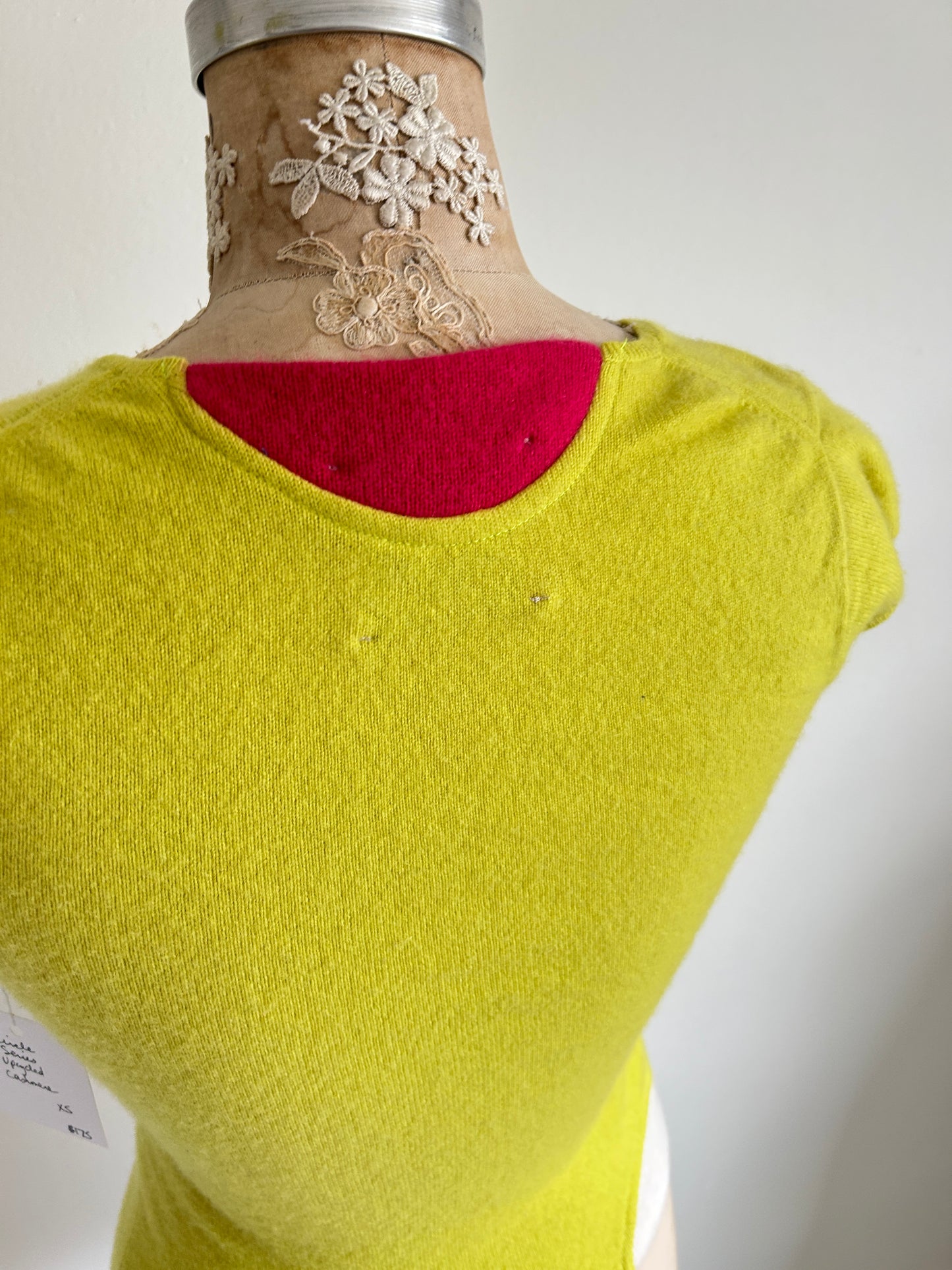 Abstract Art Patched Upcycled Cashmere Size XS #ART1