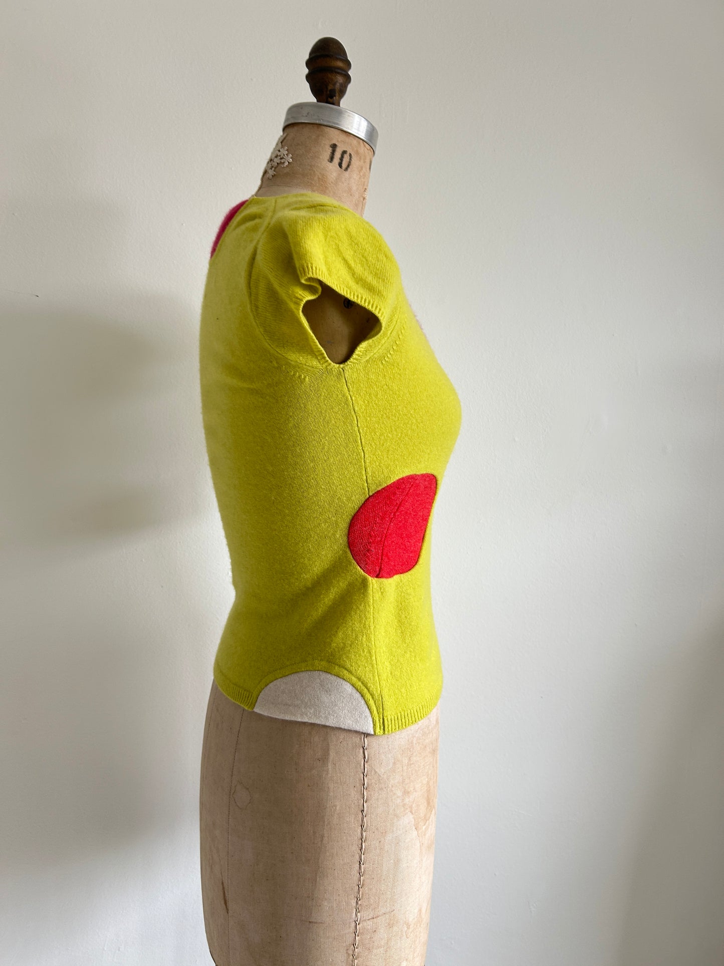 Abstract Art Patched Upcycled Cashmere Size XS #ART1