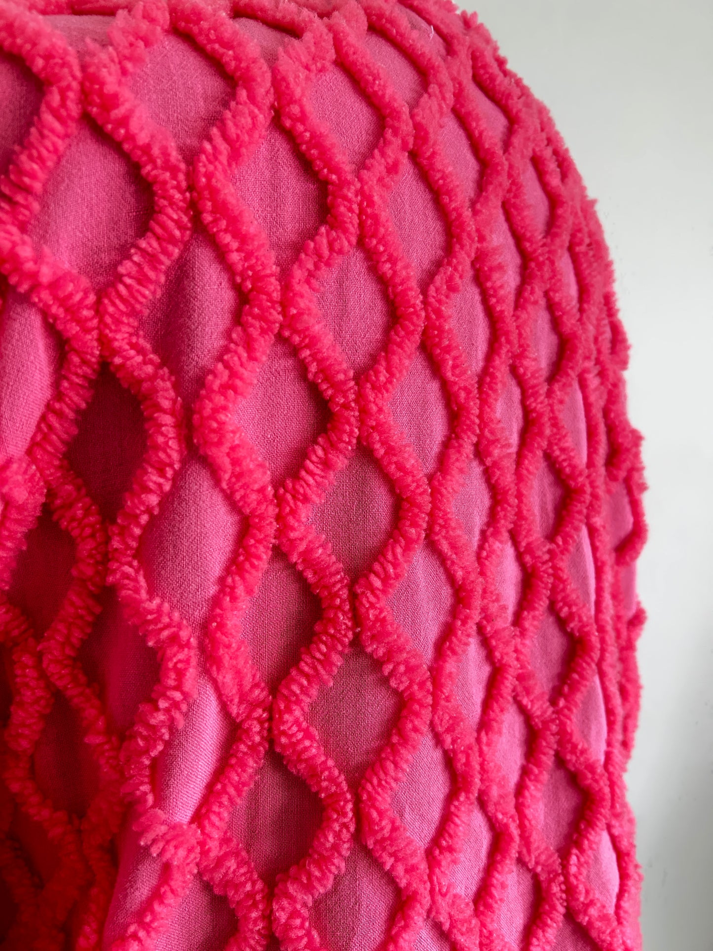 Vivianne Cropped Jacket with Chrckerbosrded Upcycled Vintage Chenille Size XL/2X #VIVCH1