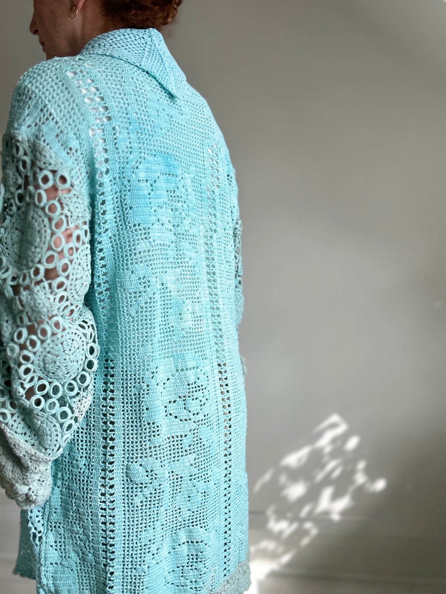 Vivianne Jacket Upcycled Cotton Crochet Size S/M #VIVCR2
