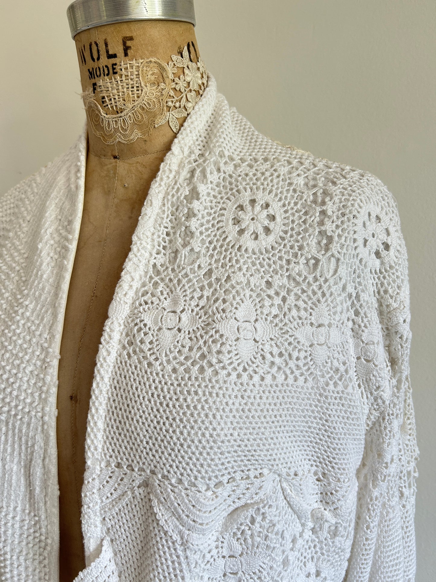 Vivianne Jacket with Vintage Chenille & Crochet Size M/L #VIVCH16