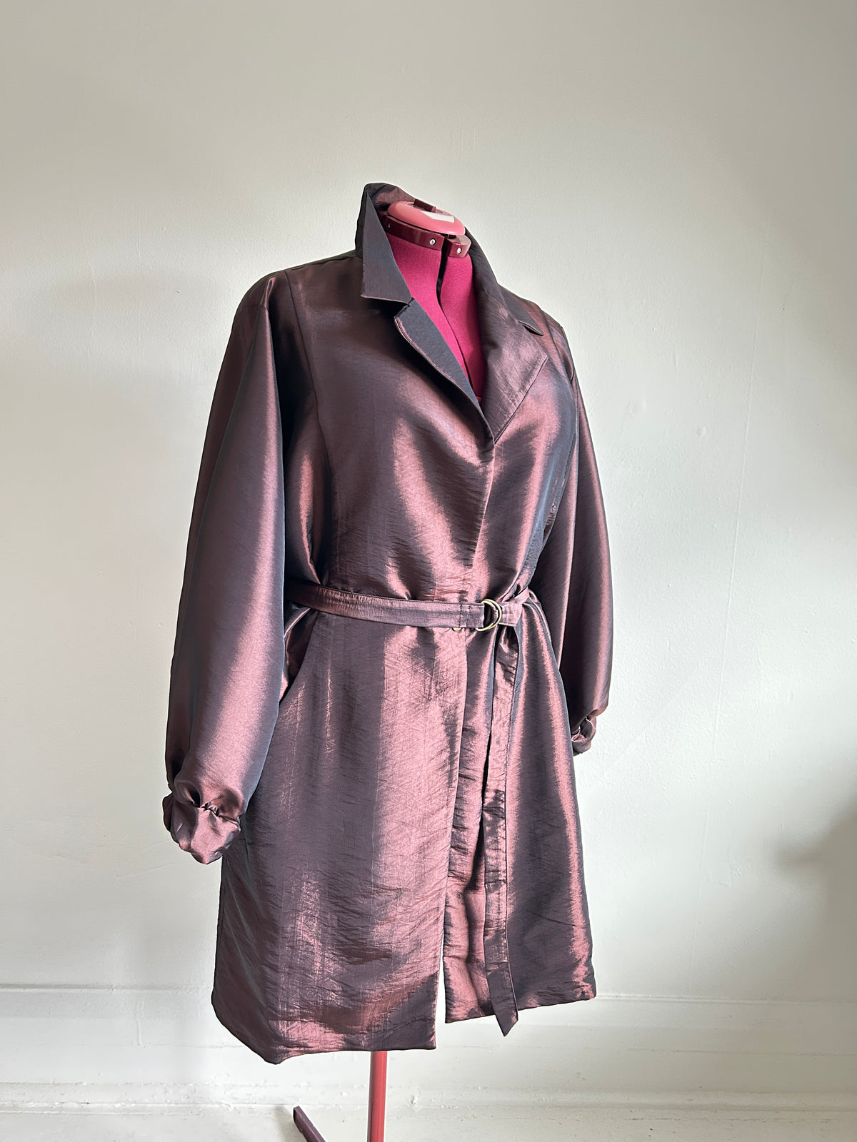 Edit Trench with Lightweight Tafetta Chocolate Sizes XS-3X #CTEC
