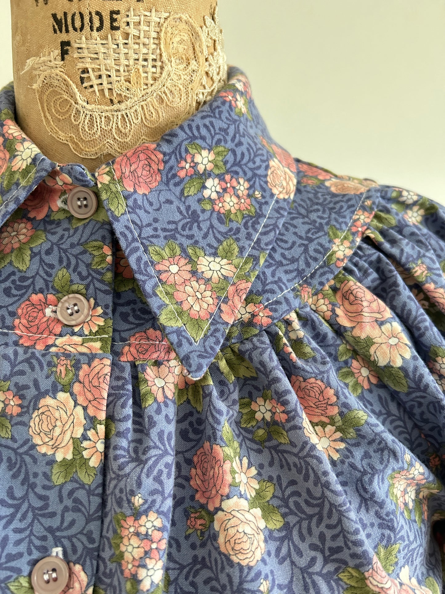 Jorgen Blouse - One of a Kind Upcycled Cotton Buttondown Size XS #JOR1