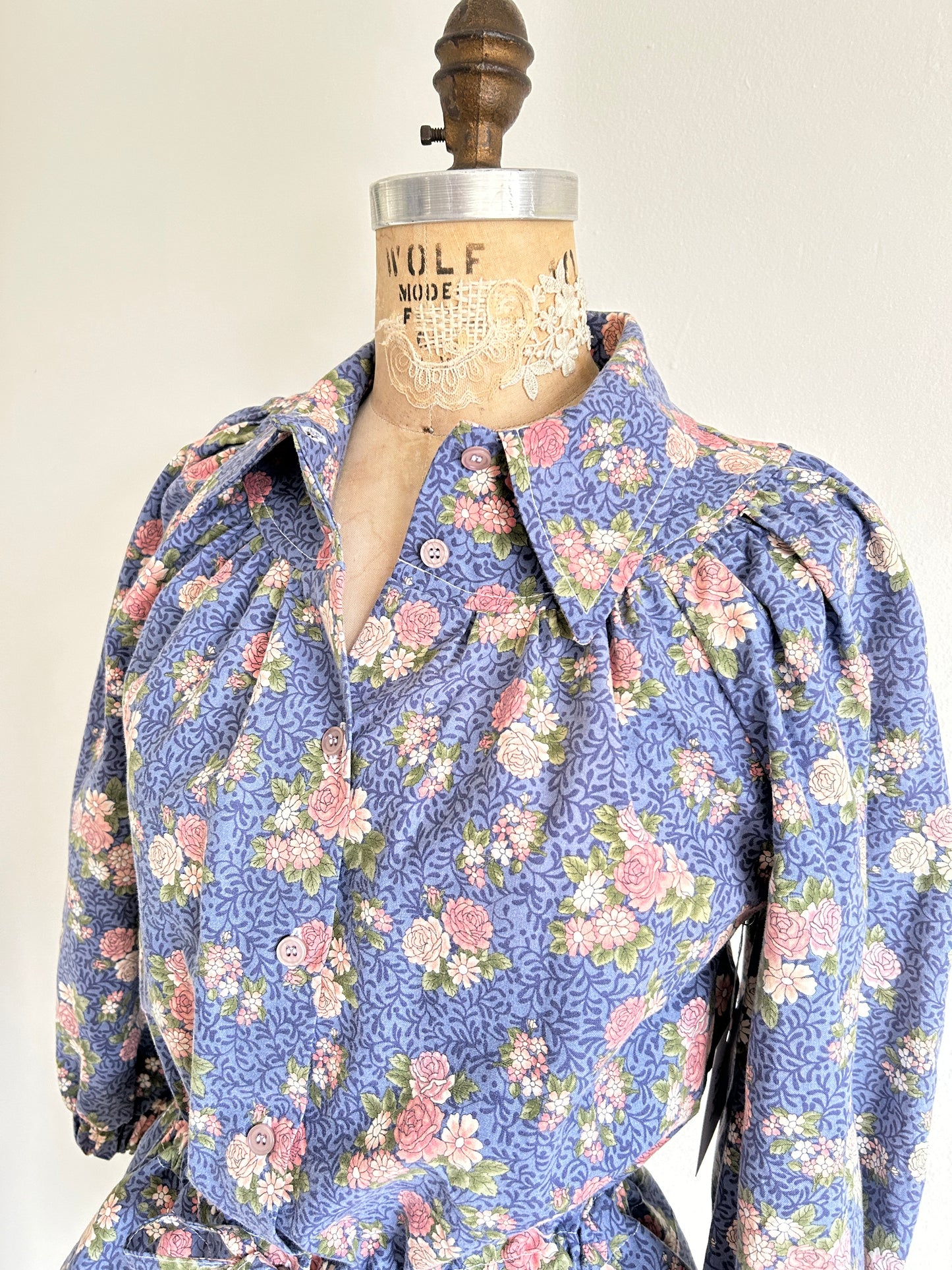 Jorgen Blouse - One of a Kind Upcycled Cotton Buttondown Size XS #JOR1