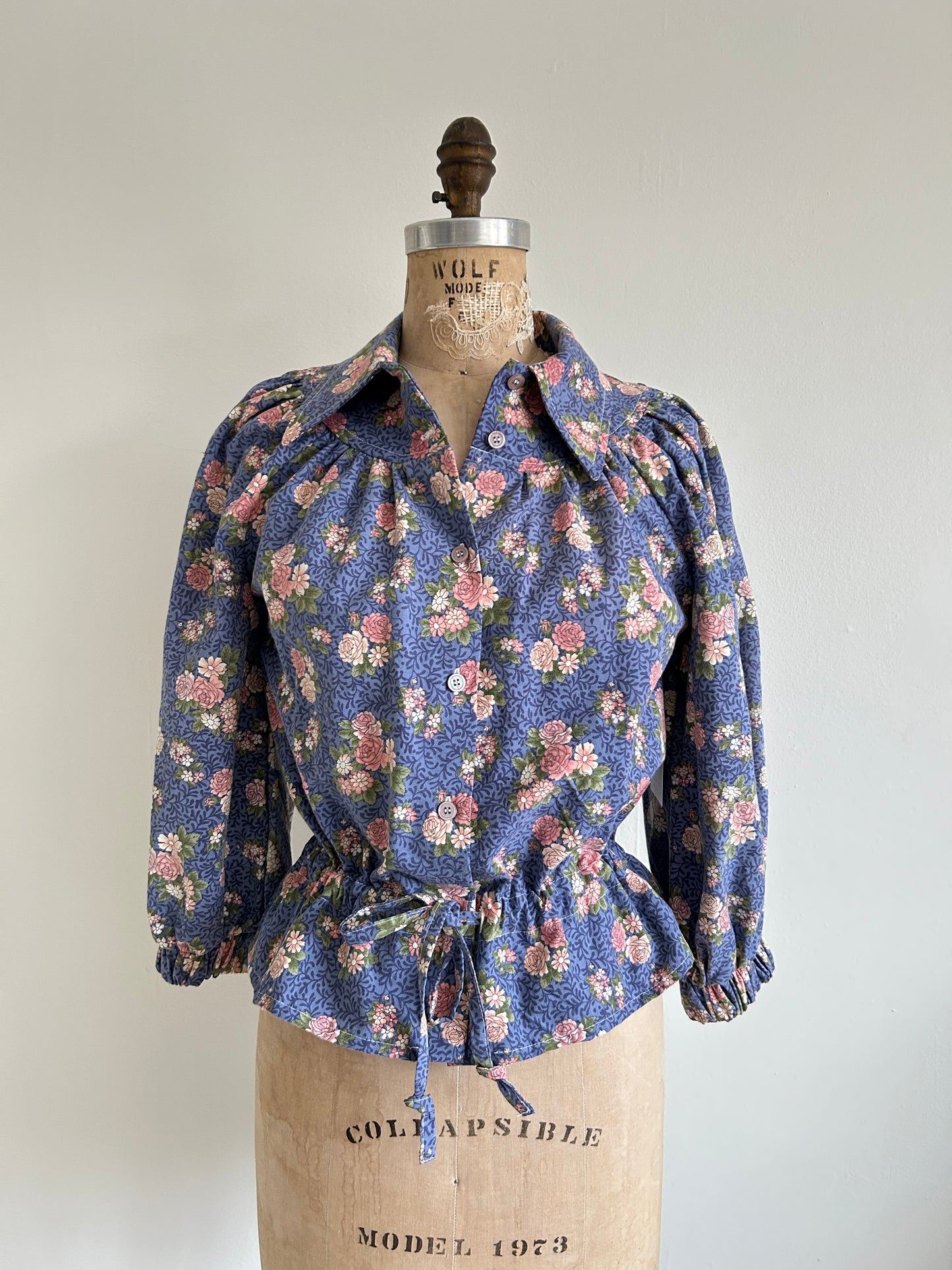 Jorgen Blouse - One of a Kind Upcycled Cotton Buttondown Size XS #JOR1