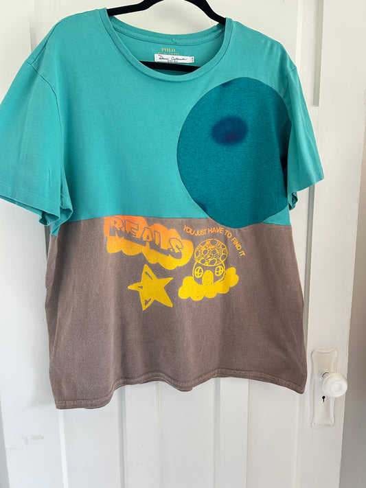 Reworked Preloved Tshirt - Circle Series Size XL/2X #TSHIRT10