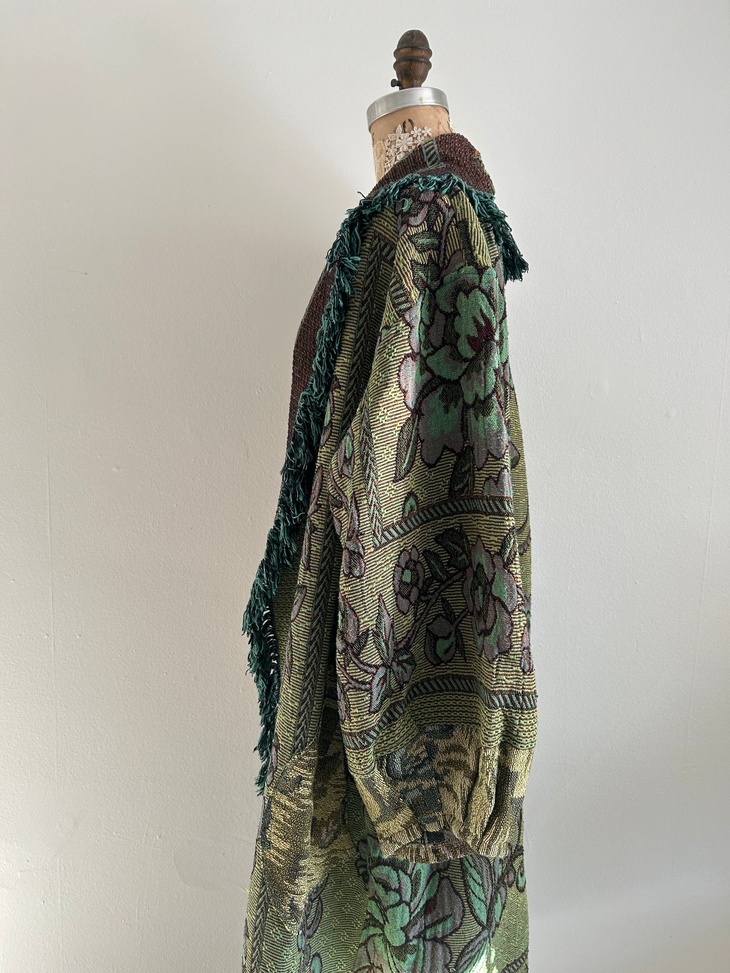 Vivianne Duster with Upcycled Throw Blanket Size XL/2X #VIVT12