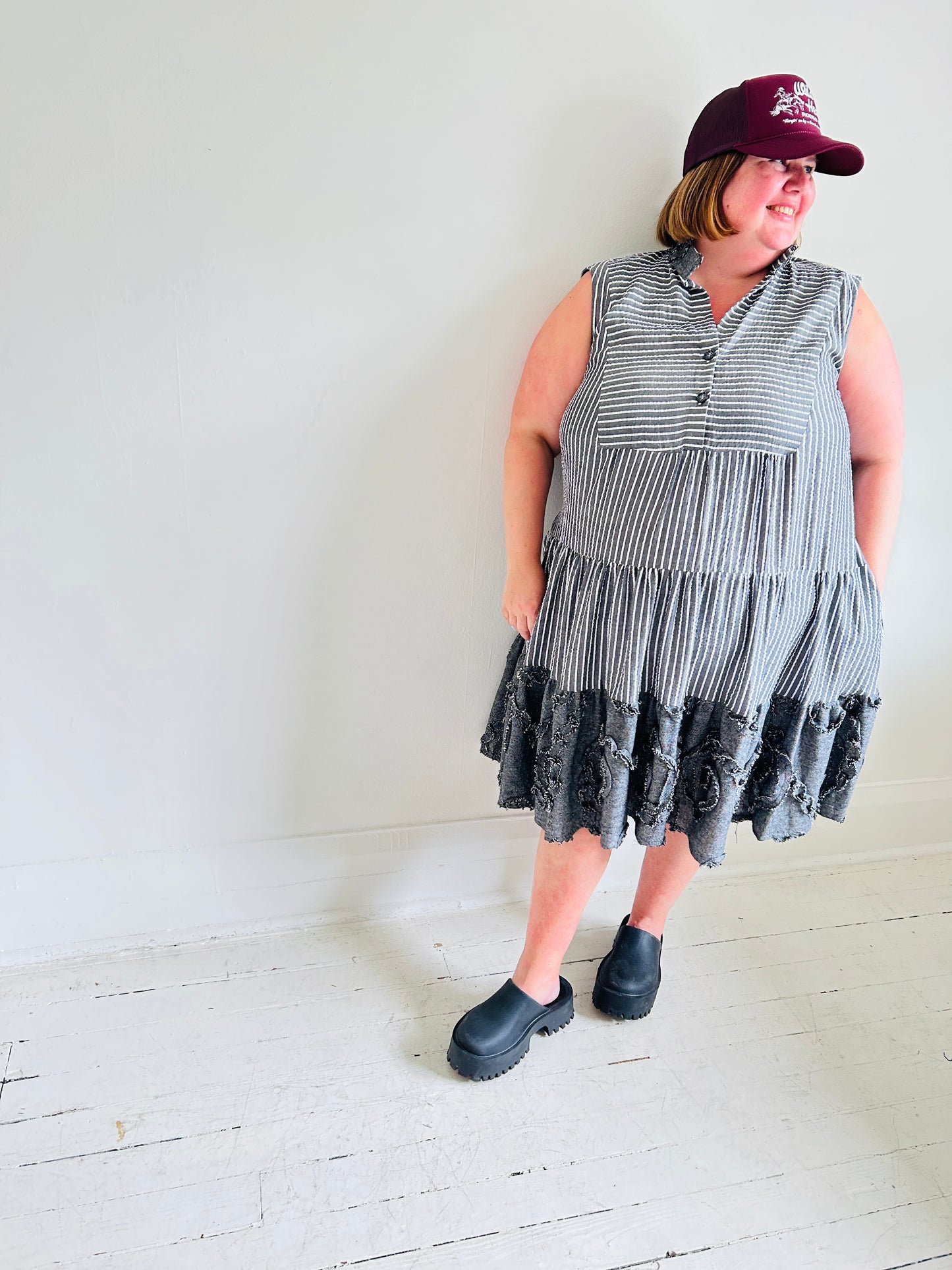 Carrie Dress - One of a Kind Vintage Textiles Size 2X/3X #CAR16