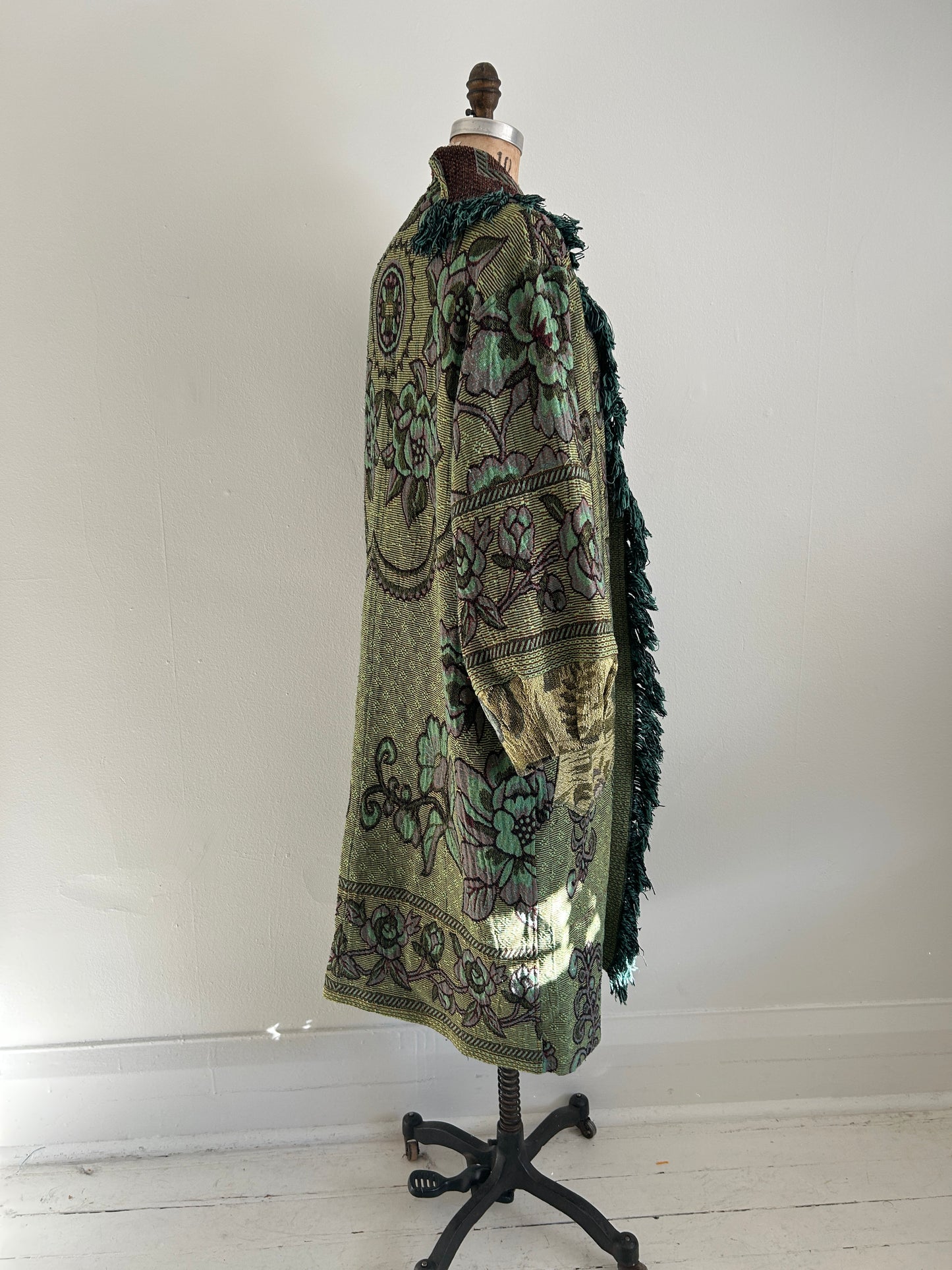 Vivianne Duster with Upcycled Throw Blanket Size XL/2X #VIVT12