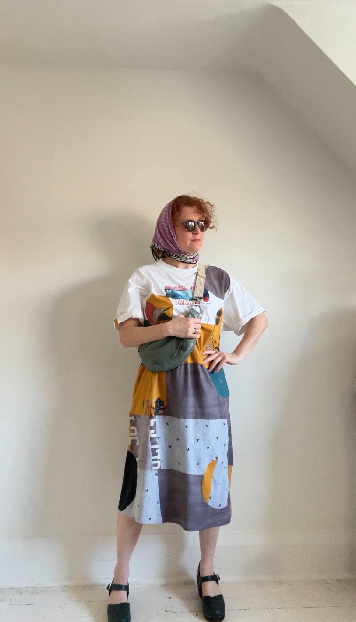 Vintage & Upcycled Tshirt Dress Size XL/2X #TDRESS1