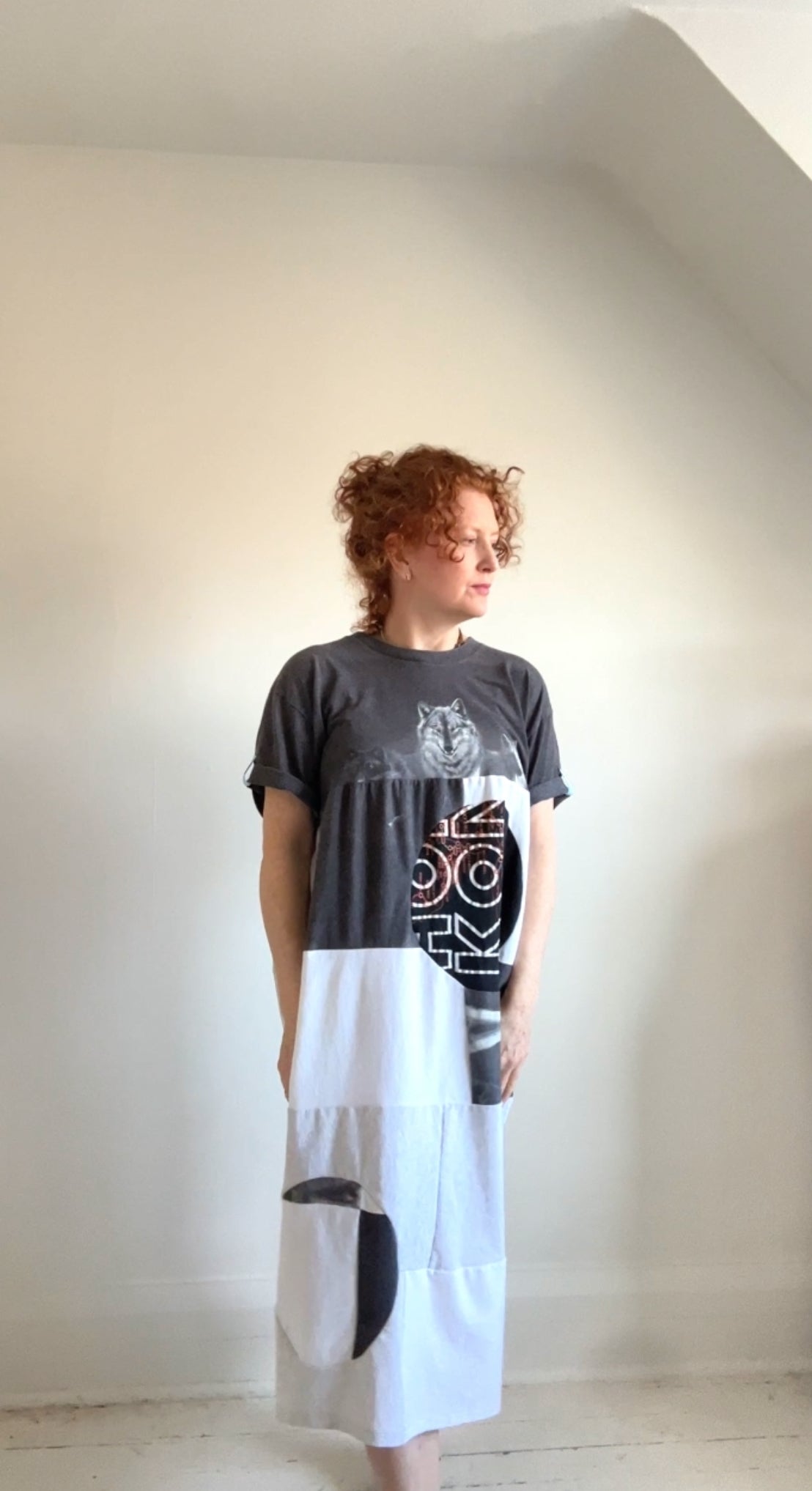 Vintage & Upcycled Tshirt Dress Size L/XL #TDRESS3