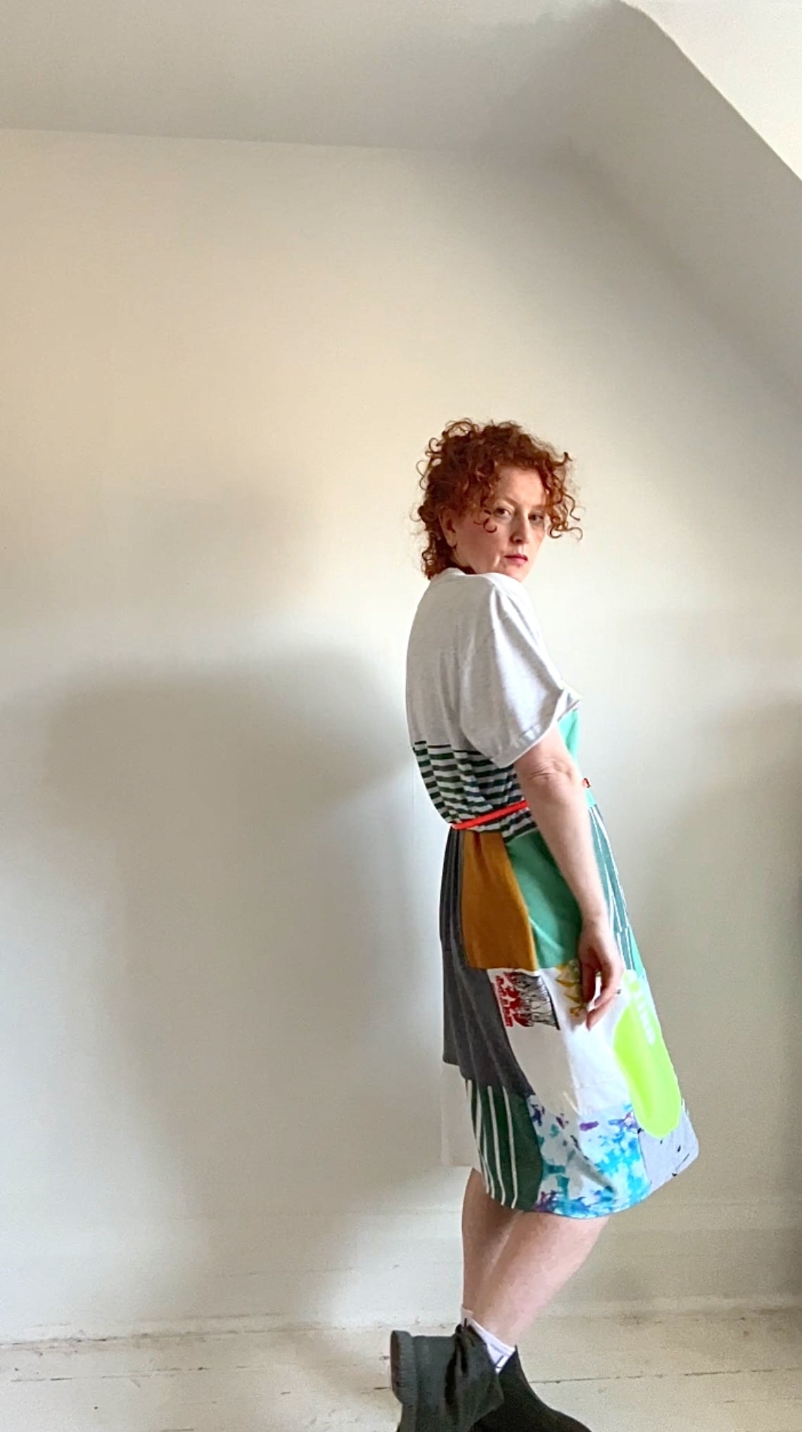 Vintage & Upcycled Tshirt Dress Size XL/2X #TDRESS4