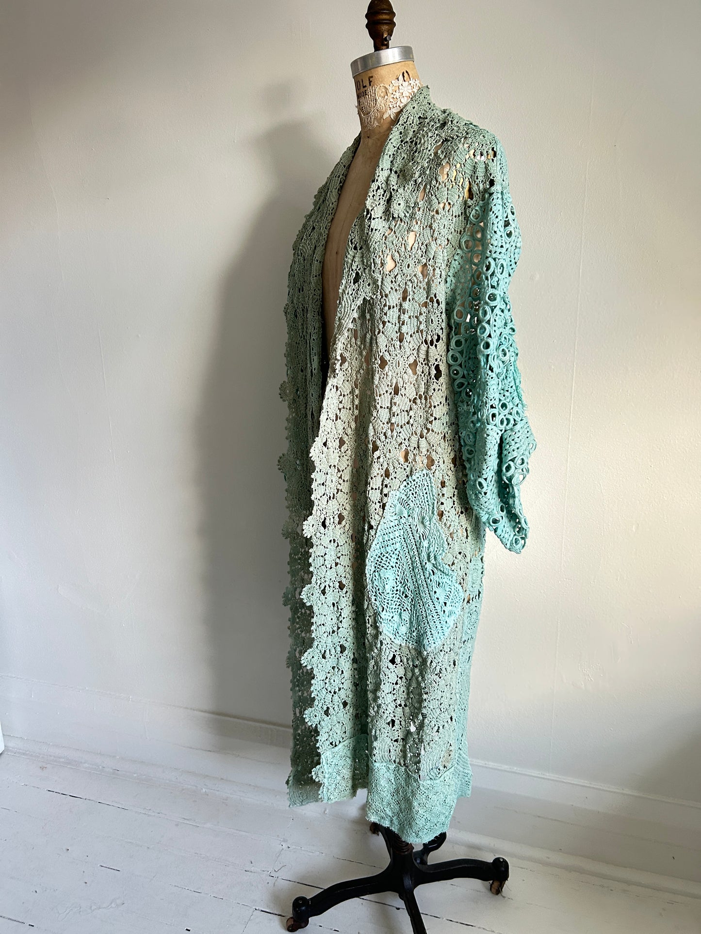Vivianne Duster Vintage Crochet Size XL/2X #VIVCR5