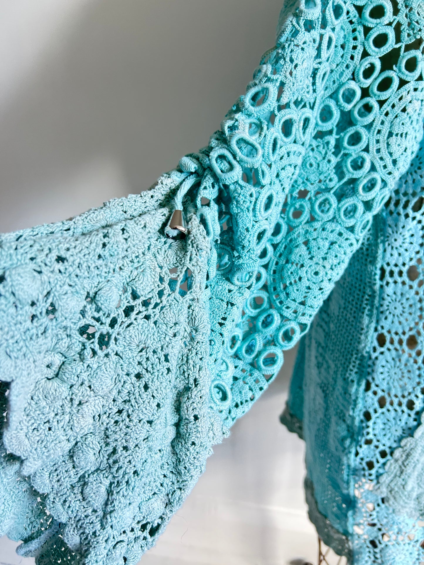 Vivianne Jacket Upcycled Cotton Crochet Size S/M #VIVCR2