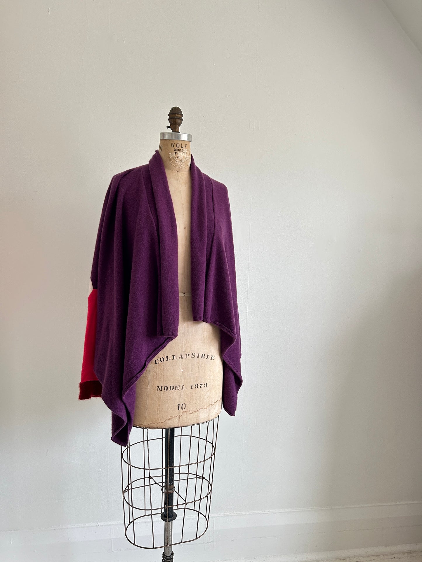 Abstract Art Patched Upcycled Lord & Taylor Cashmere Sweater M/L #ART19