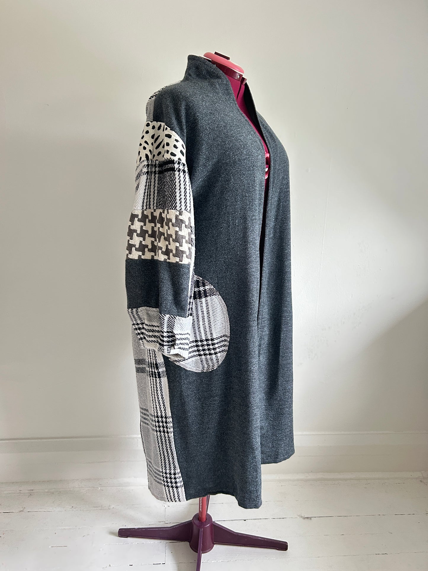 Vivianne Duster with Upcycled Throw Blanket Patchwork Size 2X/3X #VIVT10