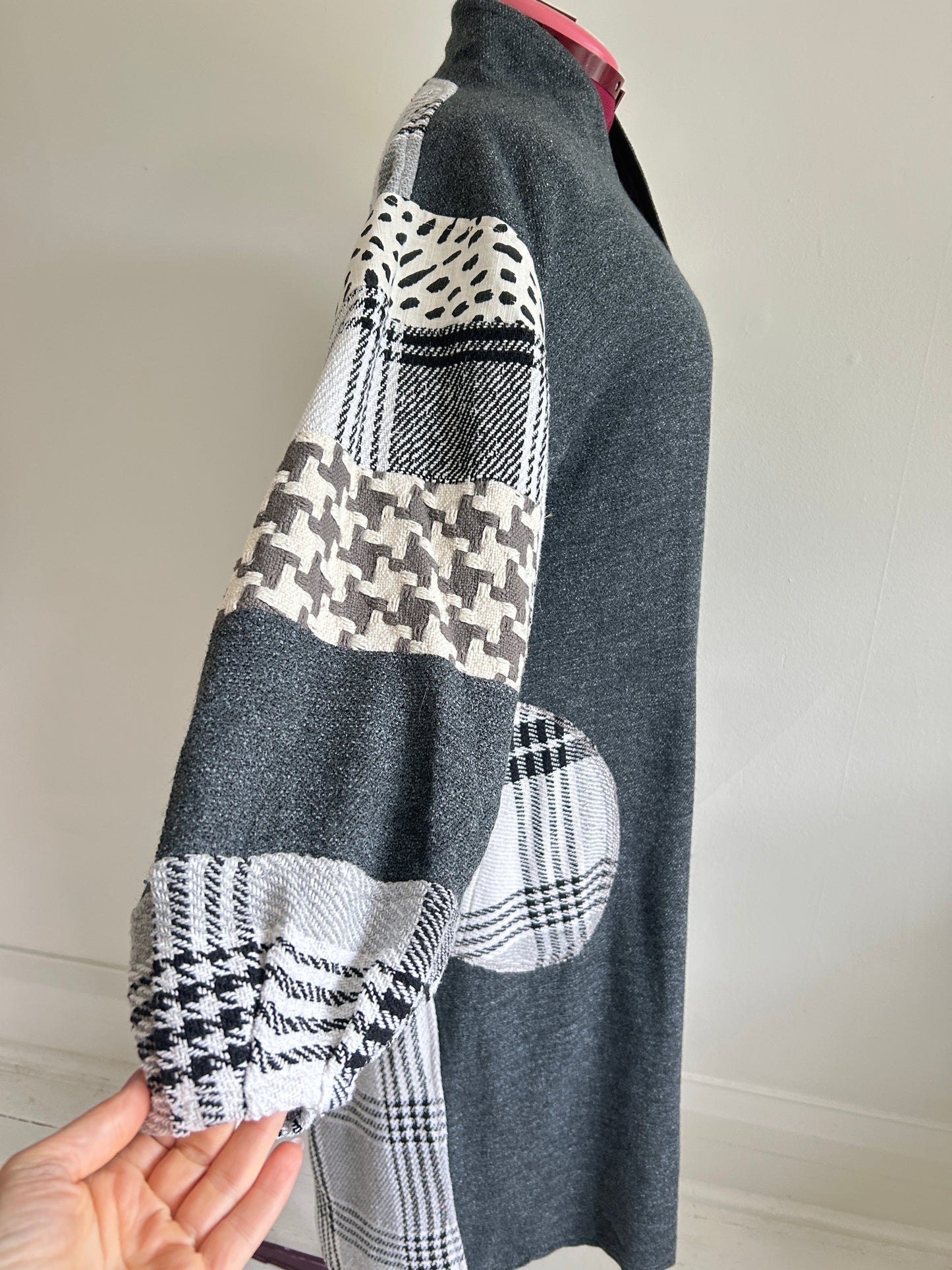 Vivianne Duster with Upcycled Throw Blanket Patchwork Size 2X/3X #VIVT10
