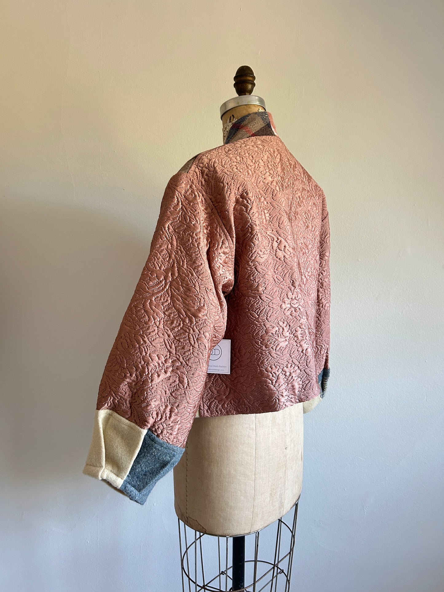 Vivianne Cropped Jacket with Upcycled Vintage Wool Size S/M #CVCWSM22