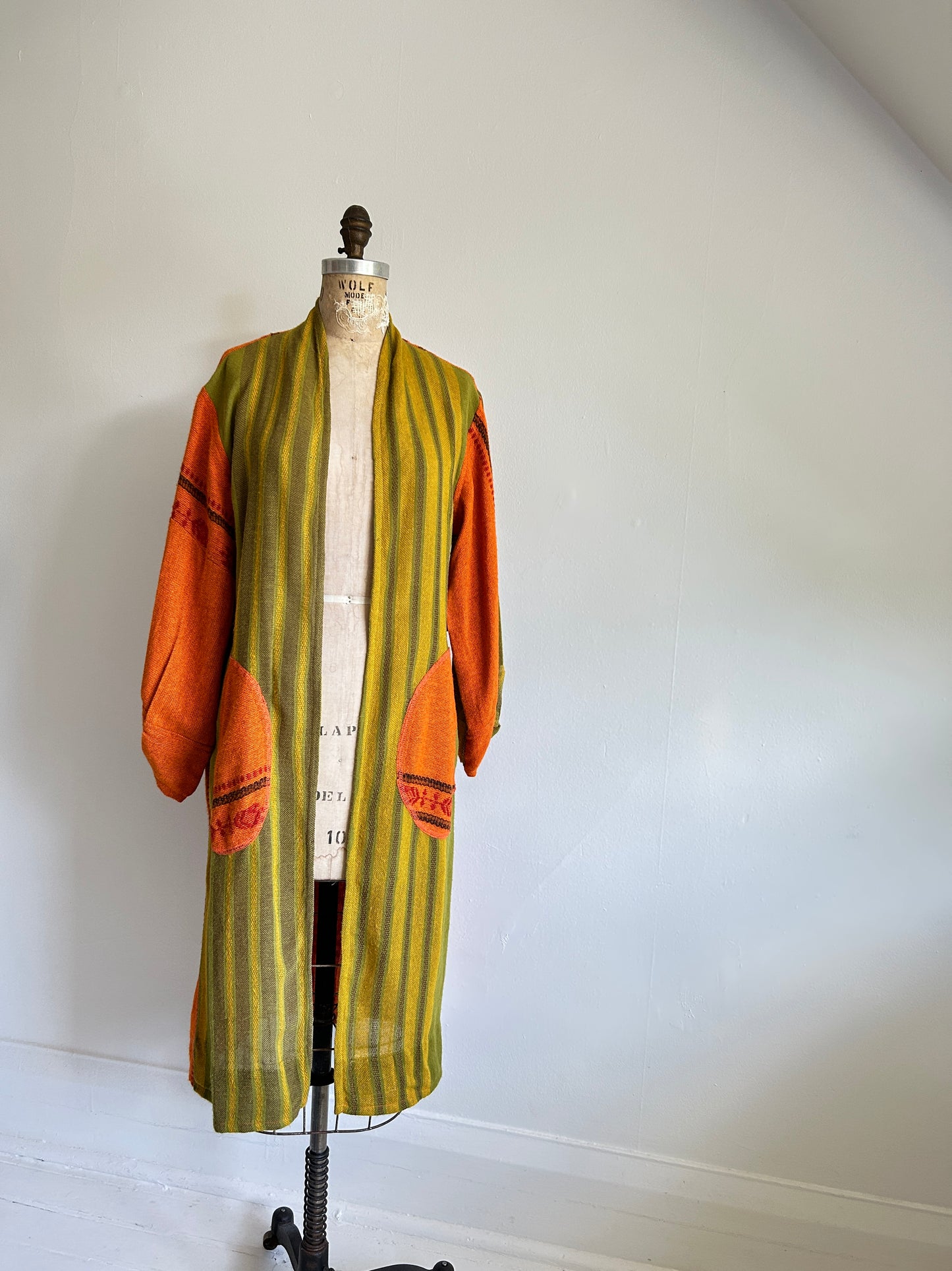 Vivianne Duster Upcycled Lightweight Vintage Draperies Size S/M #CVDTSM2