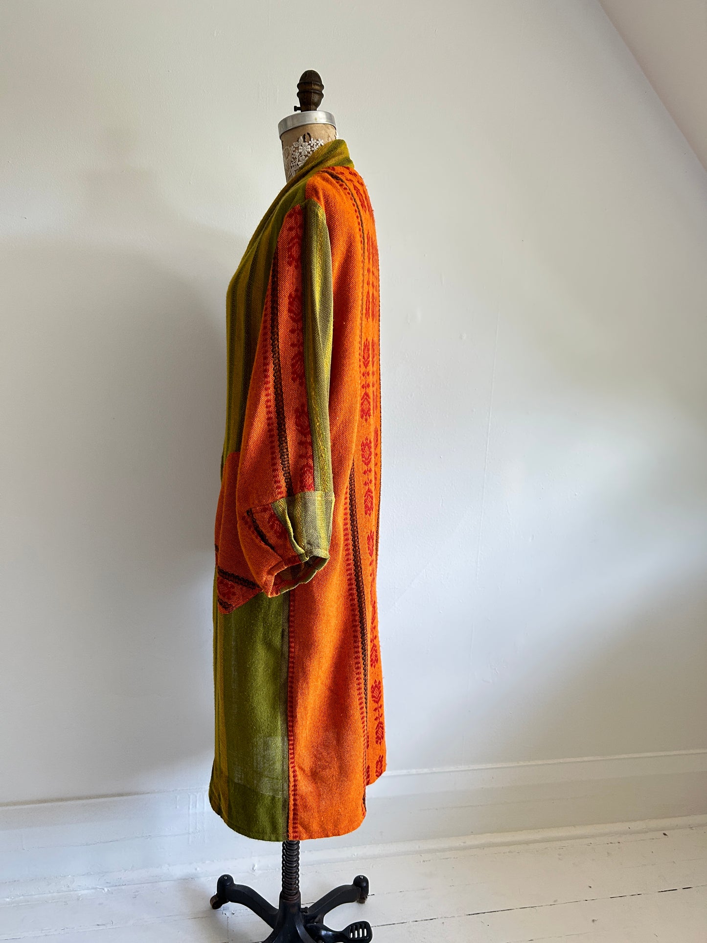 Vivianne Duster Upcycled Lightweight Vintage Draperies Size S/M #CVDTSM2