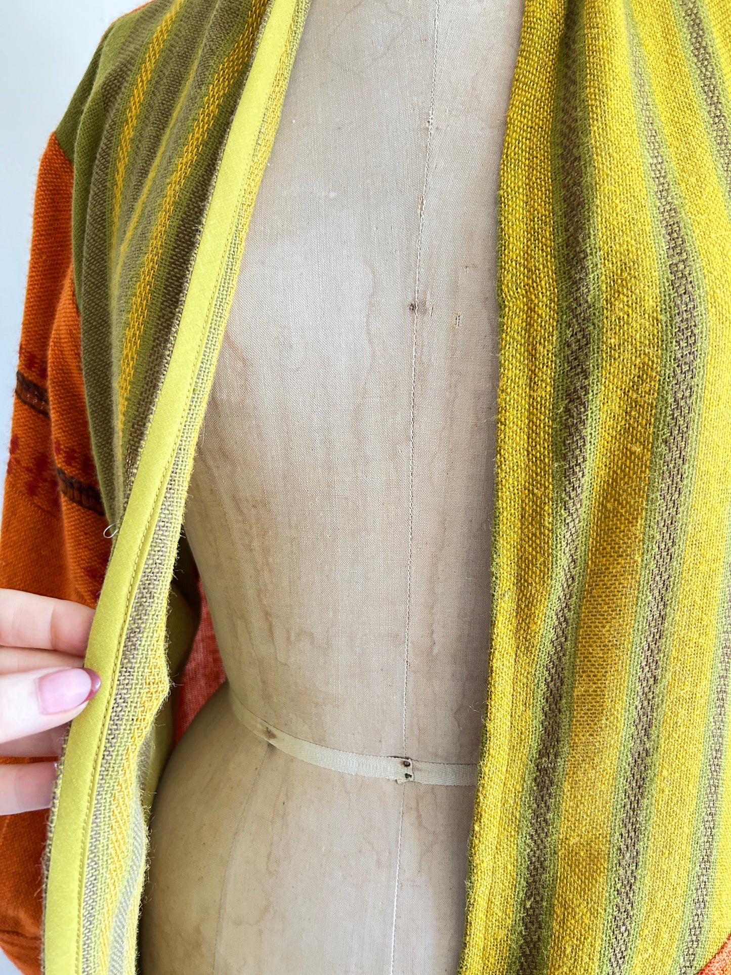 Vivianne Duster Upcycled Lightweight Vintage Draperies Size S/M #CVDTSM2