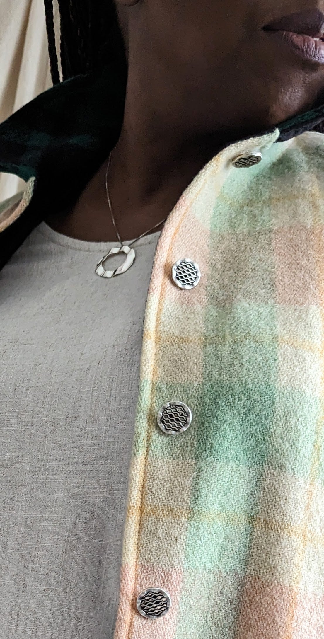 Inga Jacket with Upcycled Vintage Wool Blankets XL/2X #INGA10