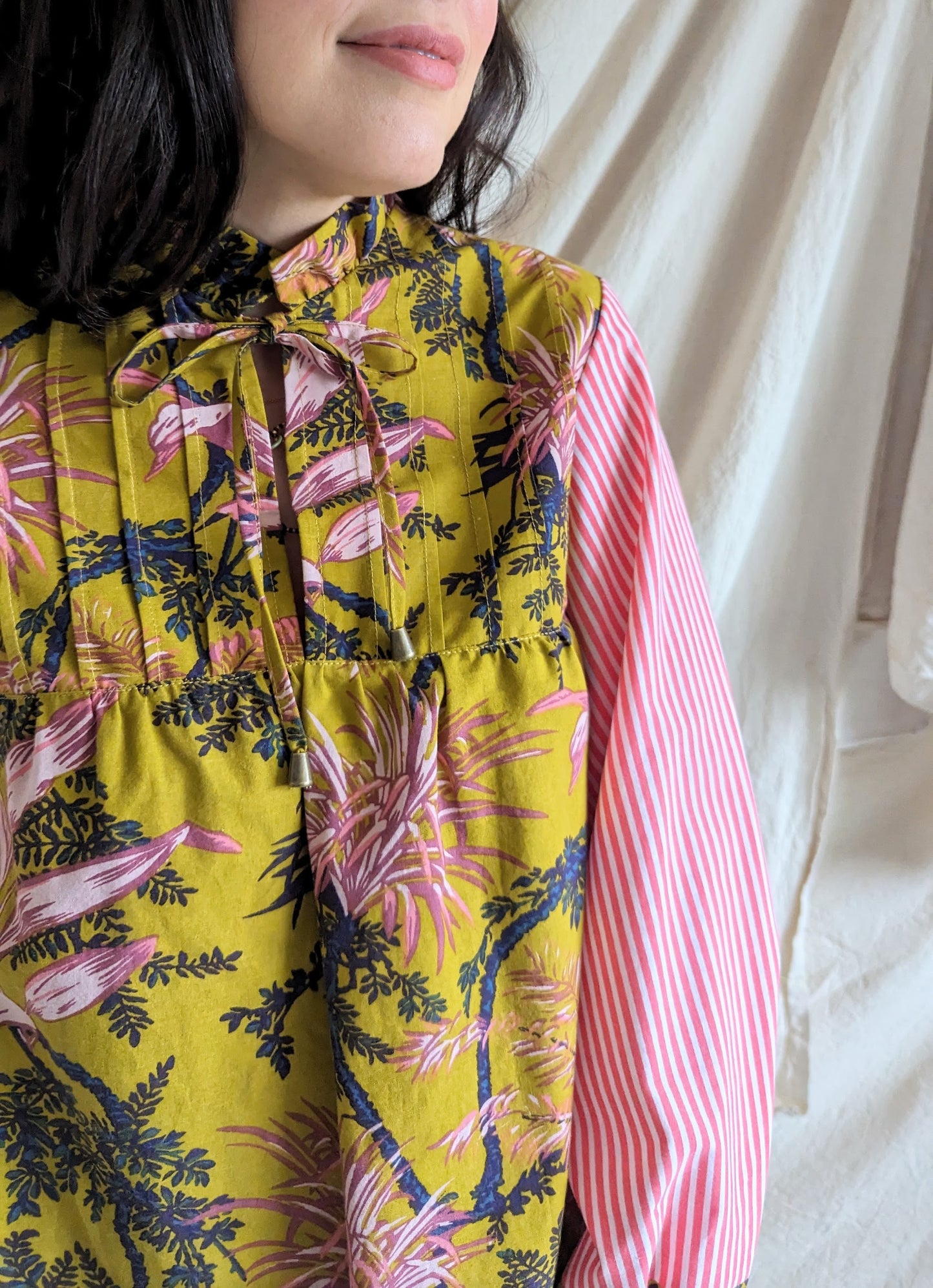 Meg Top with Vintage Fabric XS/S #MEGTOP11